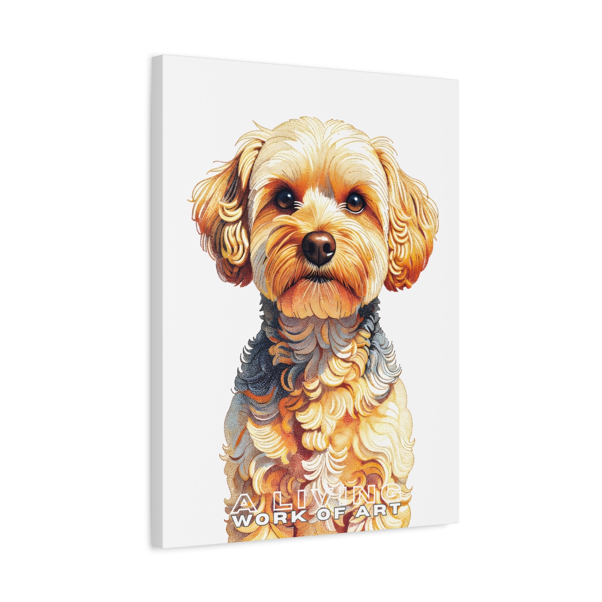 Yorkipoo Canvas Wall Art | Living Work of Art Collection | Pointillism Style Print