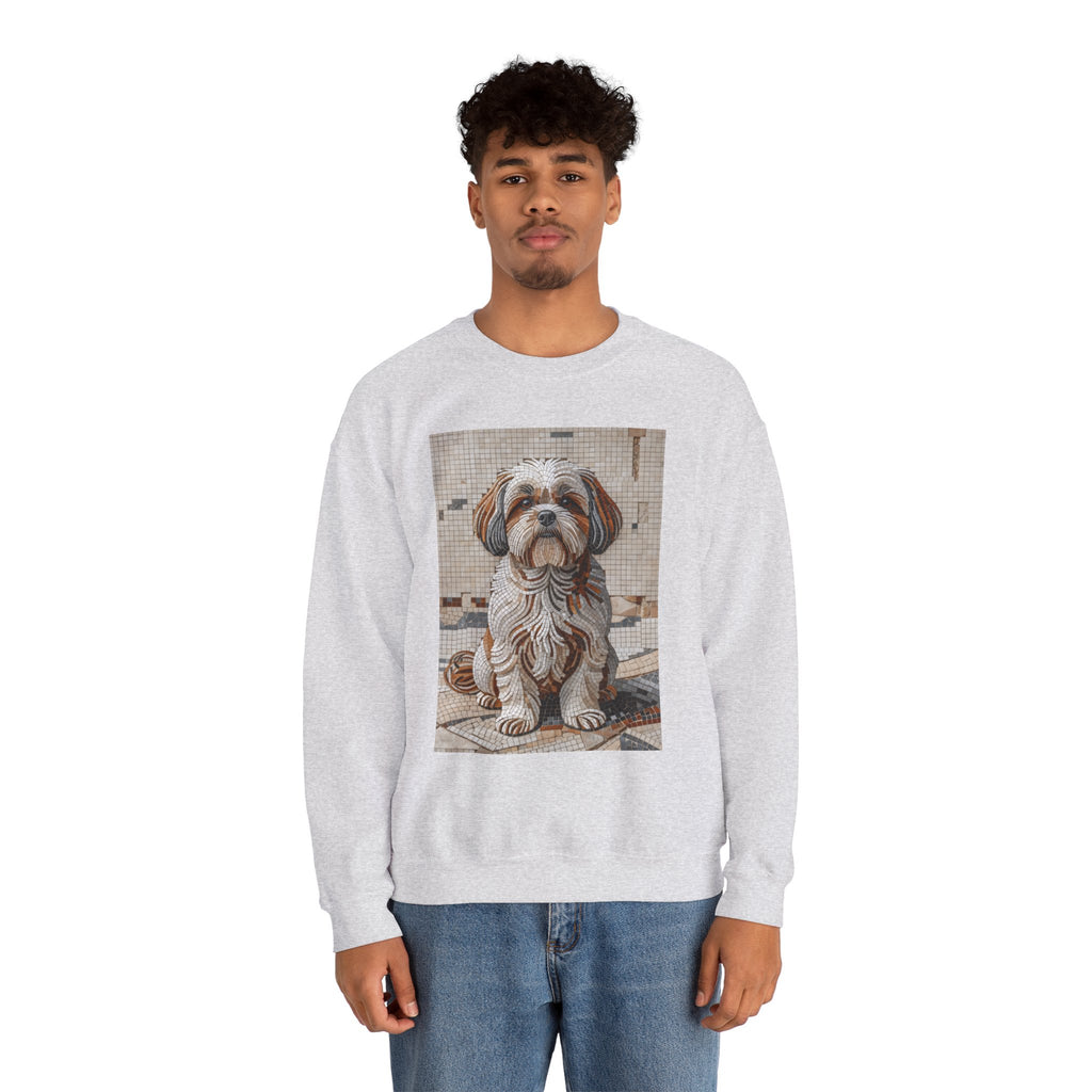Shih Tzu Sweatshirt | Living Work of Art Collection | Mosaic Style