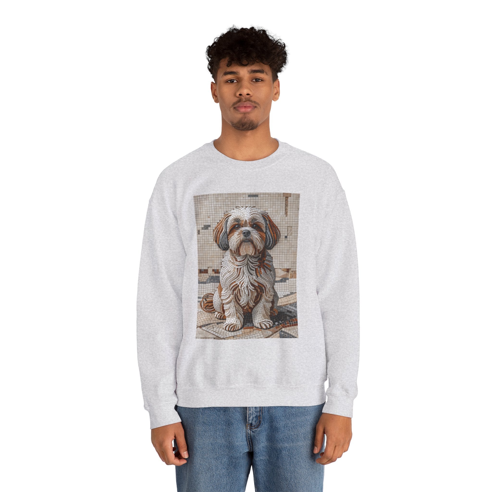Shih Tzu Sweatshirt | Living Work of Art Collection | Mosaic Style