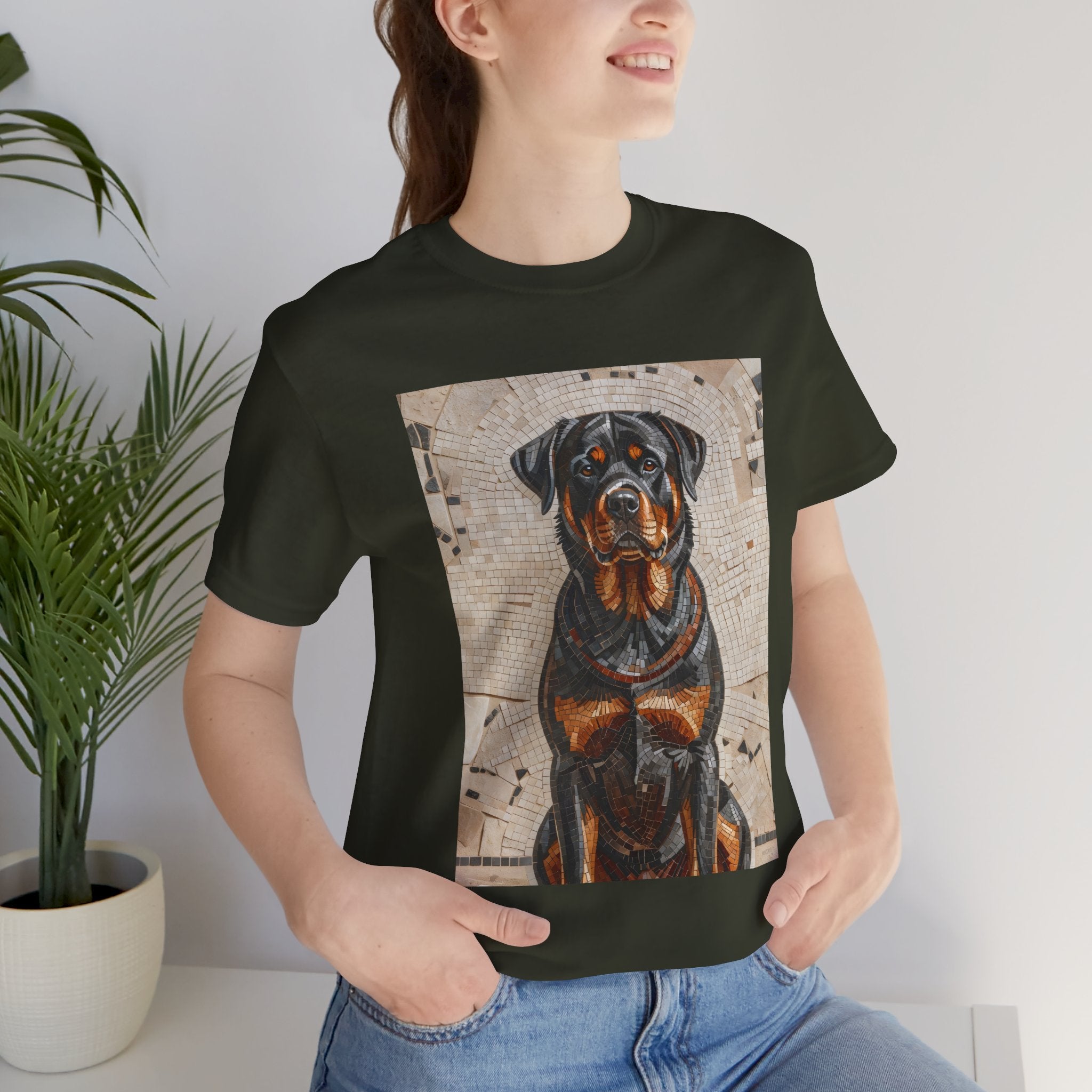 Rottweiler T Shirt | Living Work of Art Collection | Mosaic Style