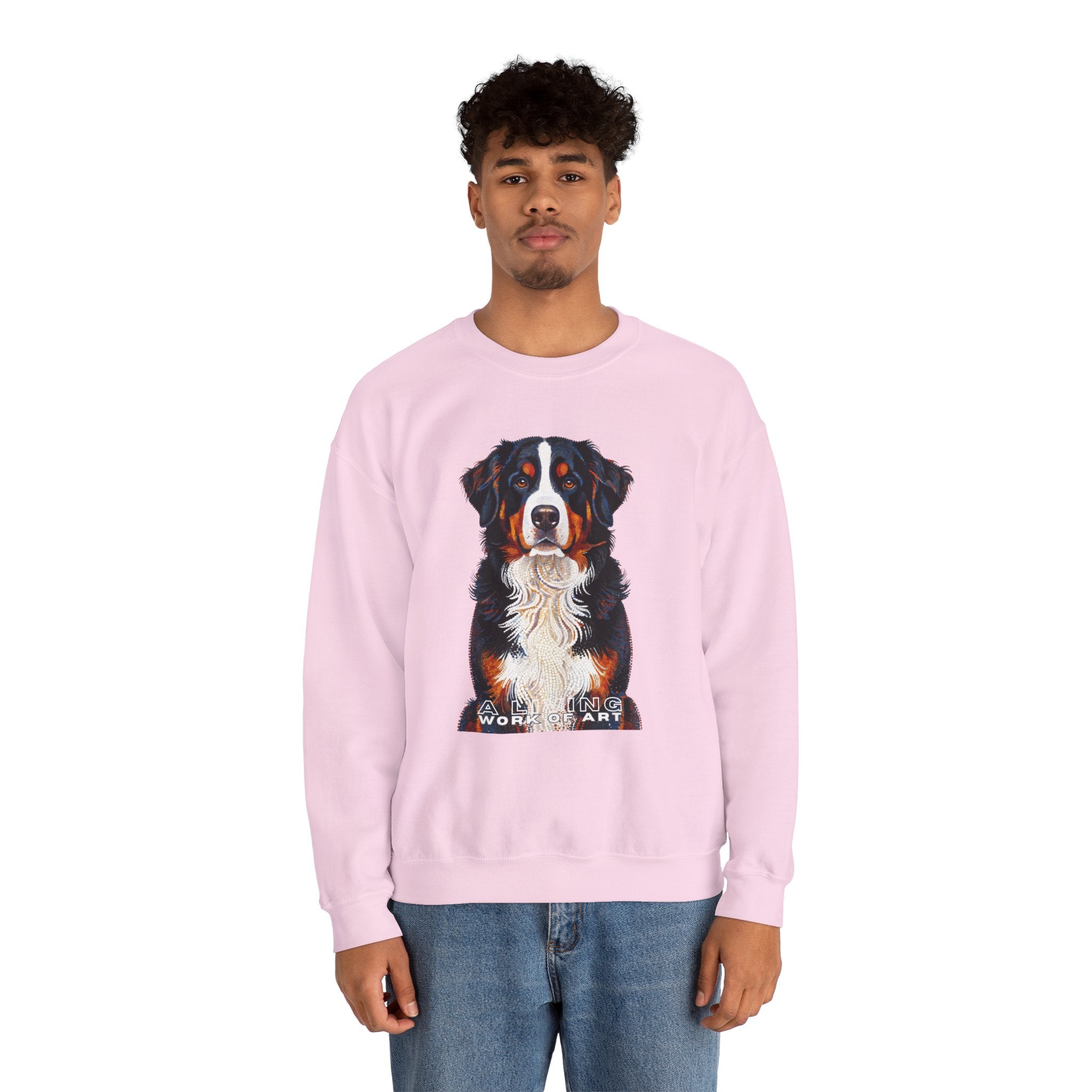 Bernese Mountain Dog Sweatshirt | Living Work of Art Collection | Pointillism Style