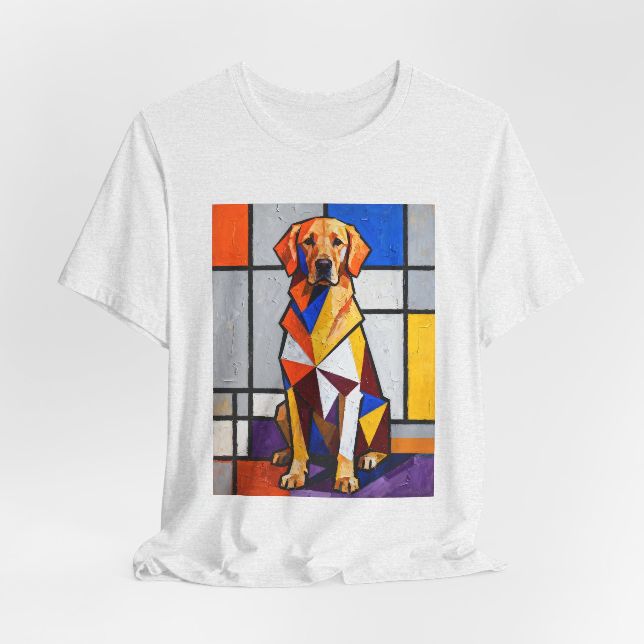 Golden Retriever T Shirt | Living Work of Art Collection | Cubist Style
