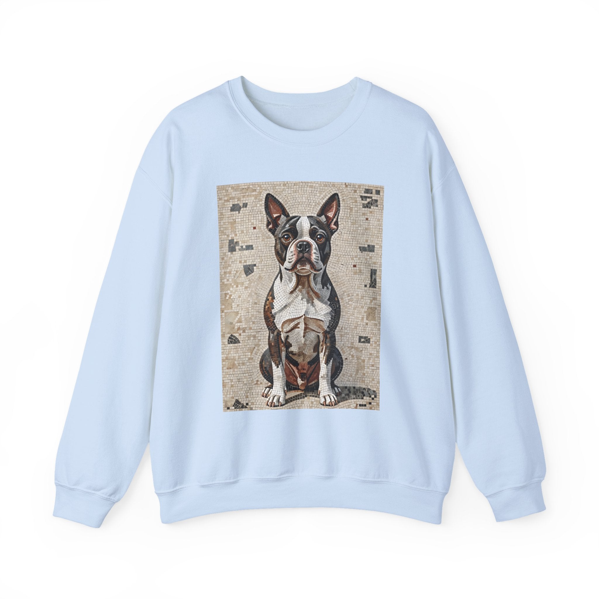 Boston Terrier Sweatshirt | Living Work of Art Collection | Mosaic Style