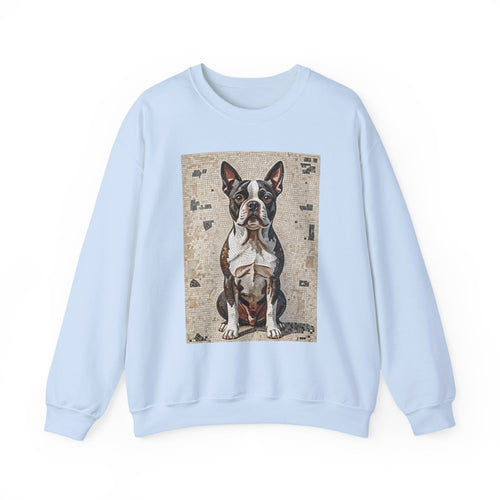 Boston Terrier Sweatshirt | Living Work of Art Collection | Mosaic Style