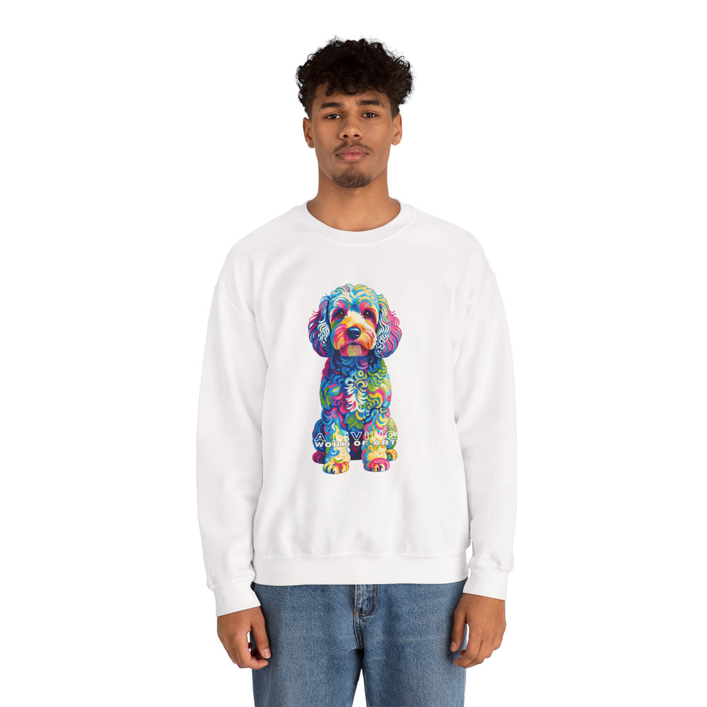 Cockapoo Sweatshirt | Living Work of Art Collection | Pointillism Style