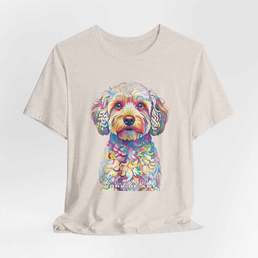 Cavapoo T Shirt | Living Work of Art Collection | Pointillism Style
