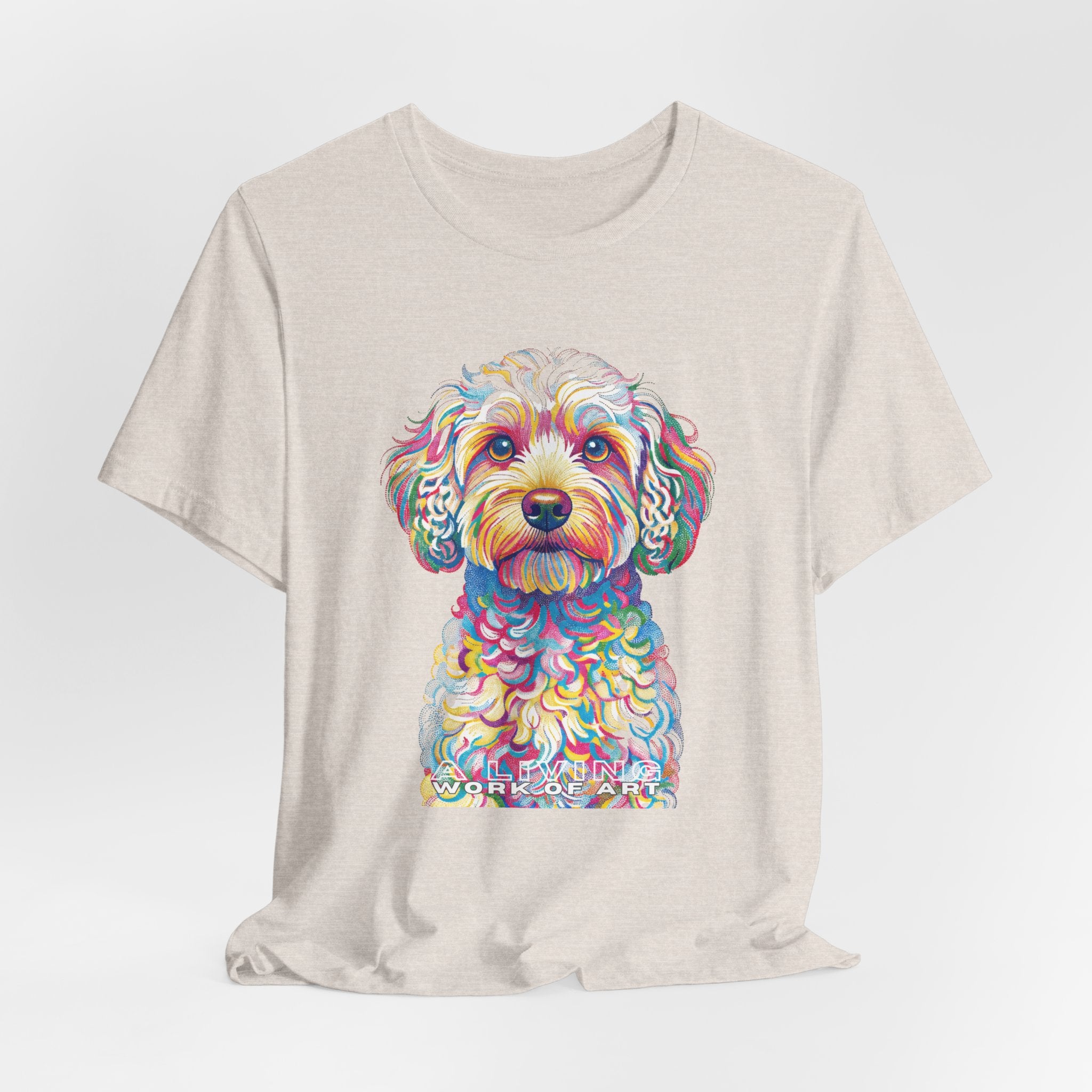 Cavapoo T Shirt | Living Work of Art Collection | Pointillism Style