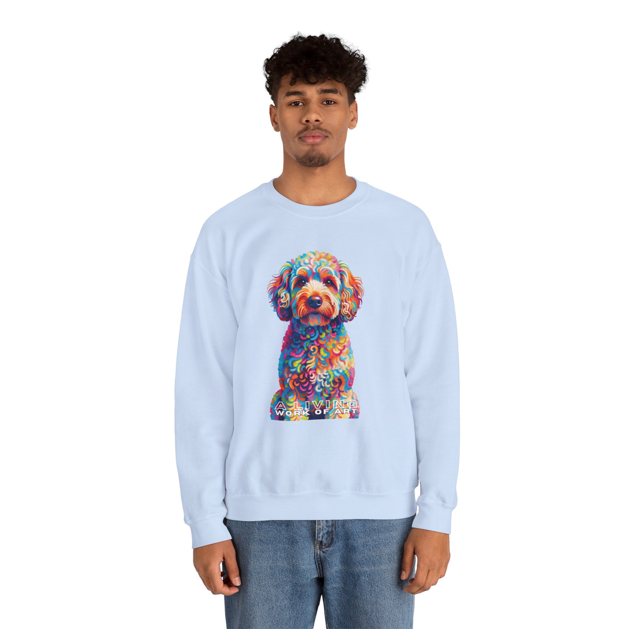 Schnoodle Sweatshirt | Living Work of Art Collection | Pointillism Style
