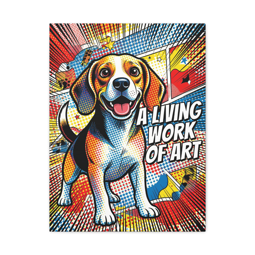 Beagle Canvas Wall Art | Living Work of Art Collection | Pop Art Print