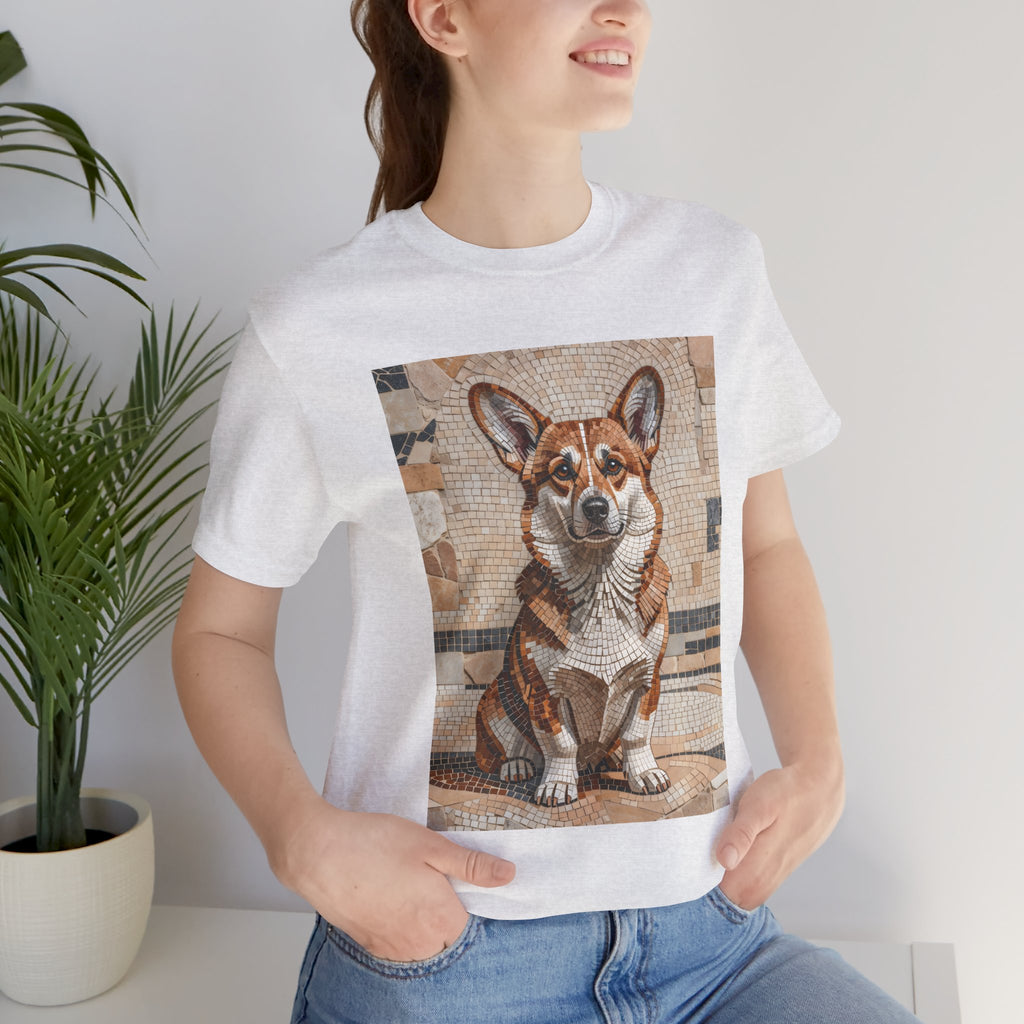 Corgi T Shirt | Living Work of Art Collection | Mosaic Style