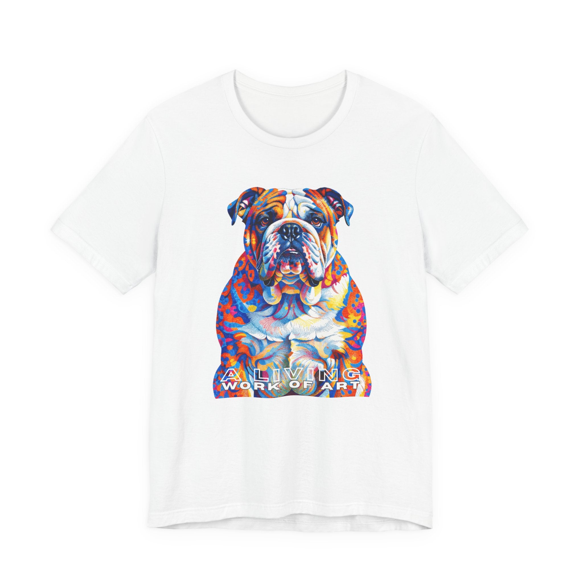 Bulldog T Shirt | Living Work of Art Collection | Pointillism Style