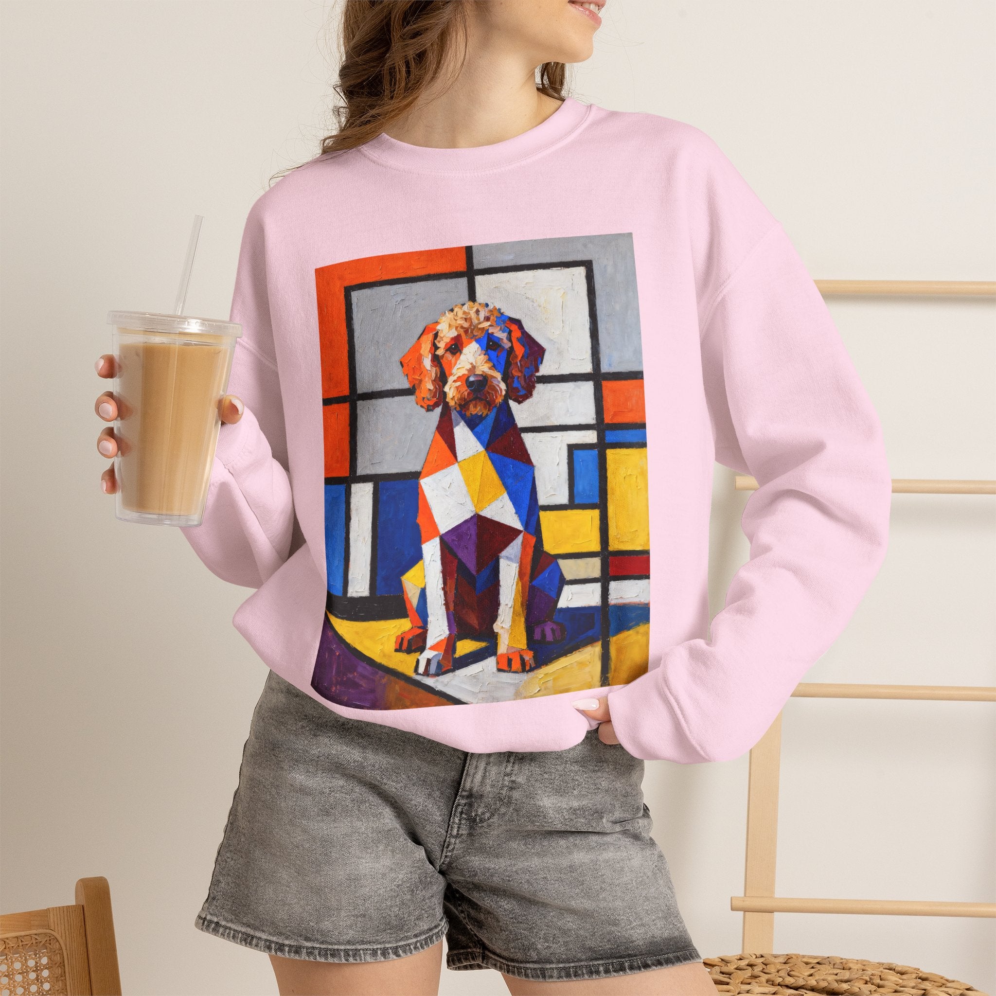 Labradoodle Sweatshirt | Living Work of Art Collection | Cubist Style