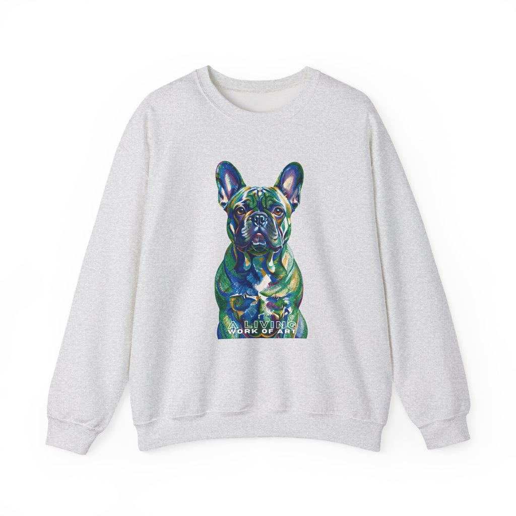 French Bulldog Sweatshirt | Living Work of Art Collection | Pointillism Style