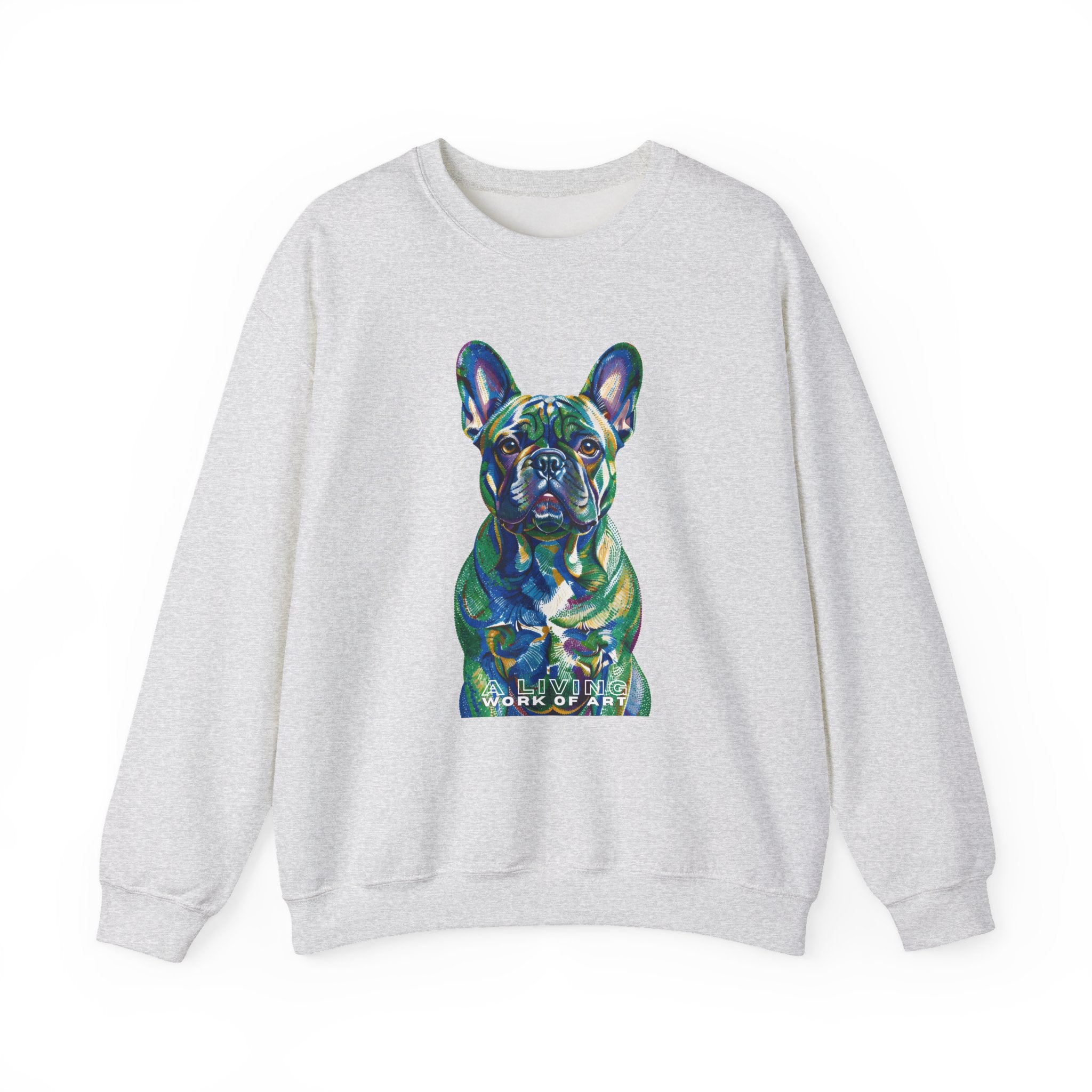 French Bulldog Sweatshirt | Living Work of Art Collection | Pointillism Style