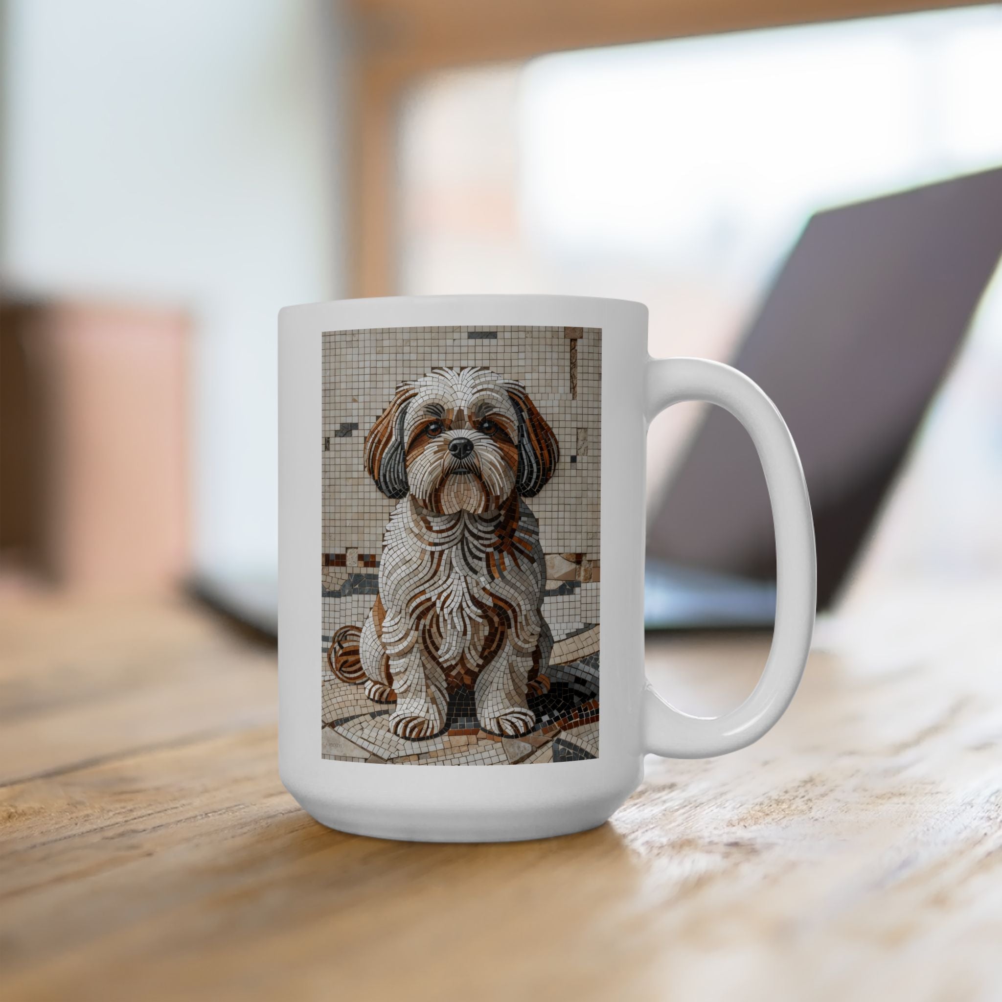 Shih Tzu Coffee Mug | Living Work of Art Collection | Mosaic Style