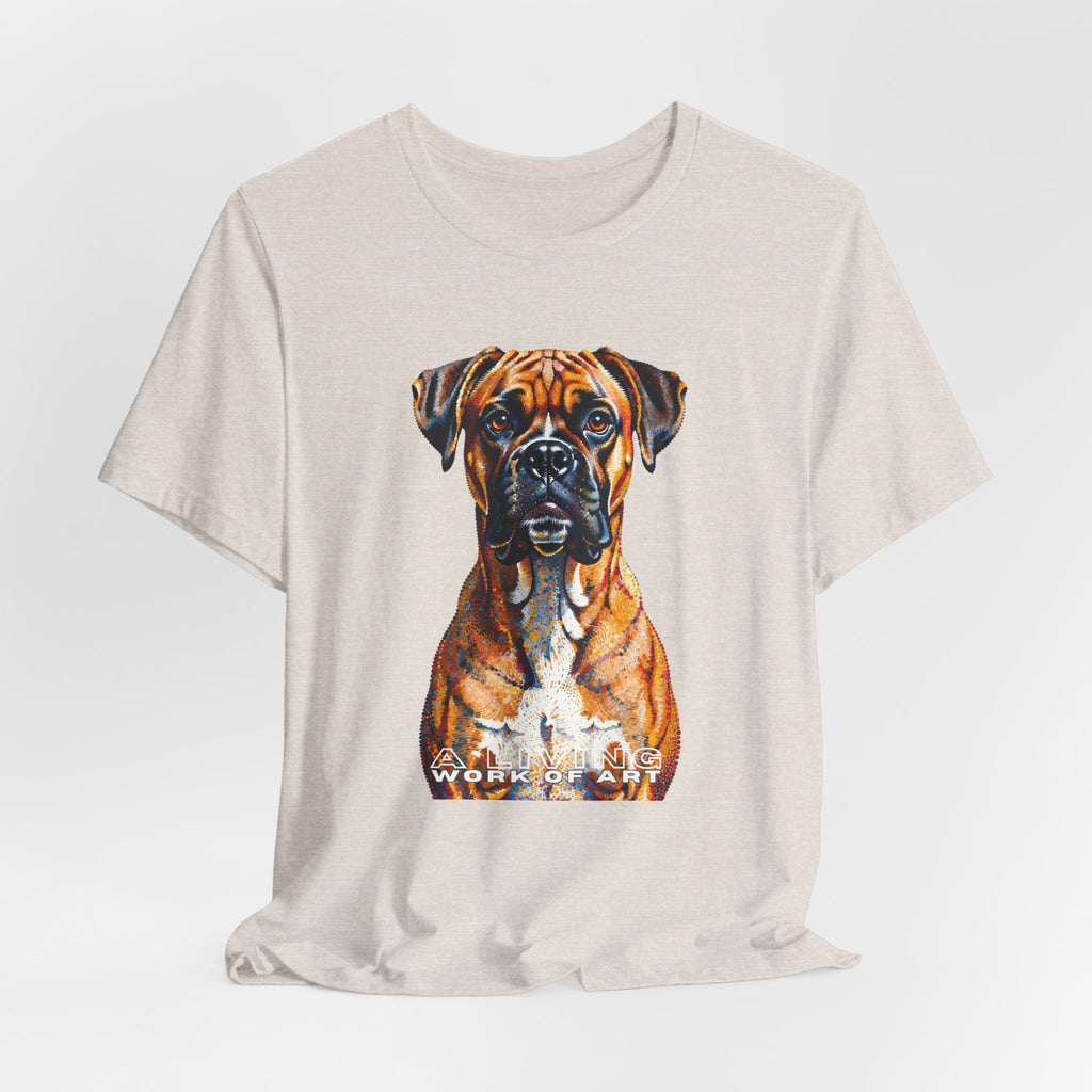 Boxer T Shirt | Living Work of Art Collection | Pointillism Style
