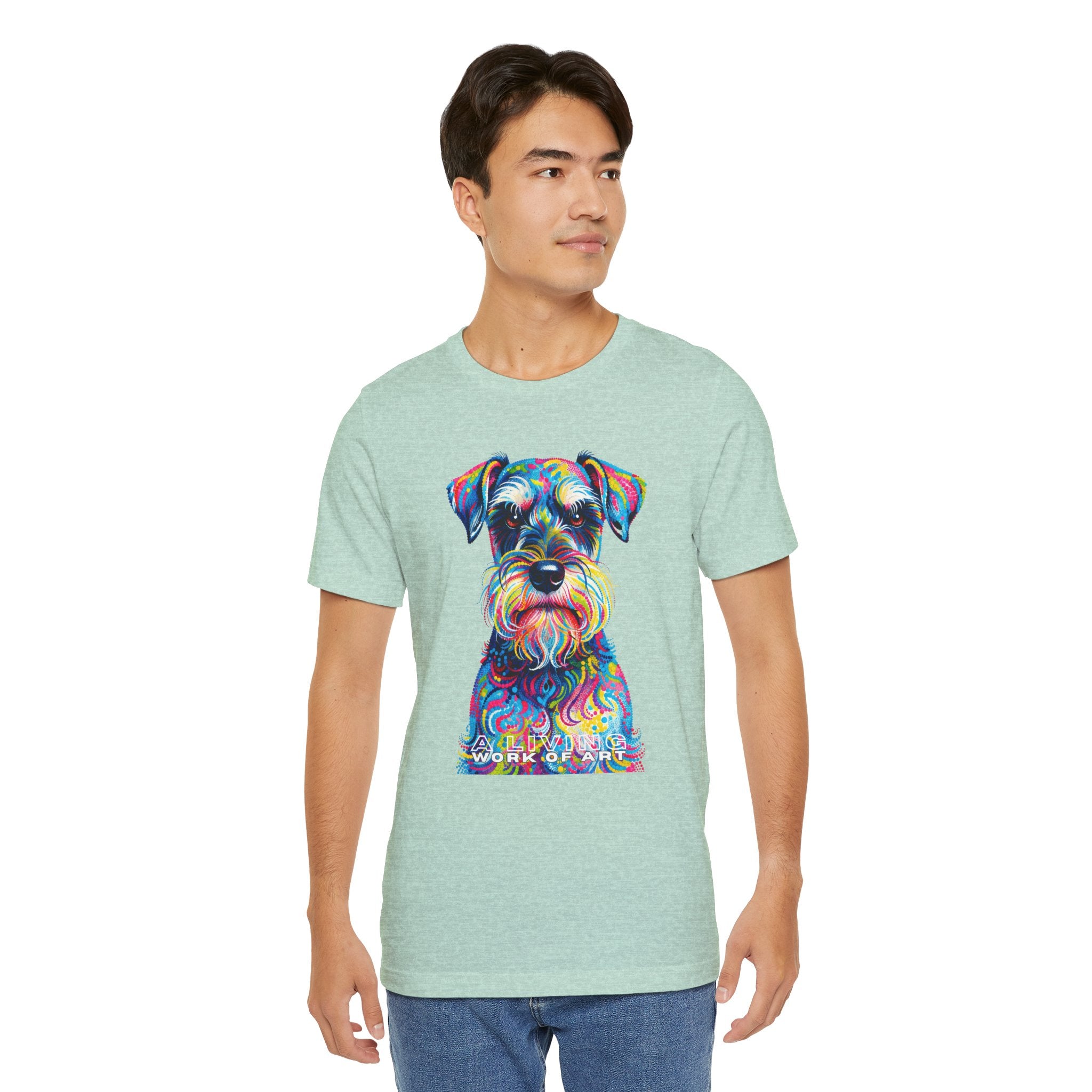 Schnauzer T Shirt | Living Work of Art Collection | Pointillism Style