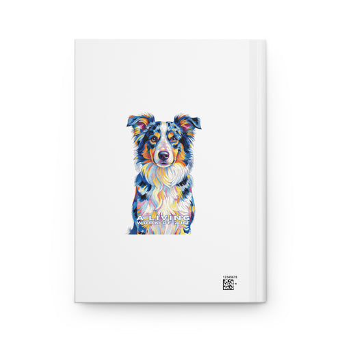 Australian Shepherd Notebook | Living Work of Art Collection | Pointillism Style