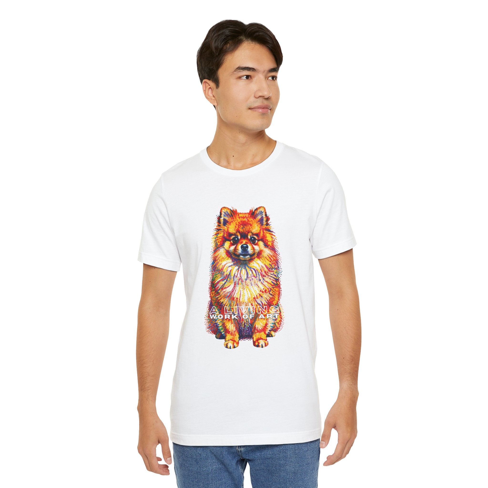 Pomeranian T Shirt | Living Work of Art Collection | Pointillism Style