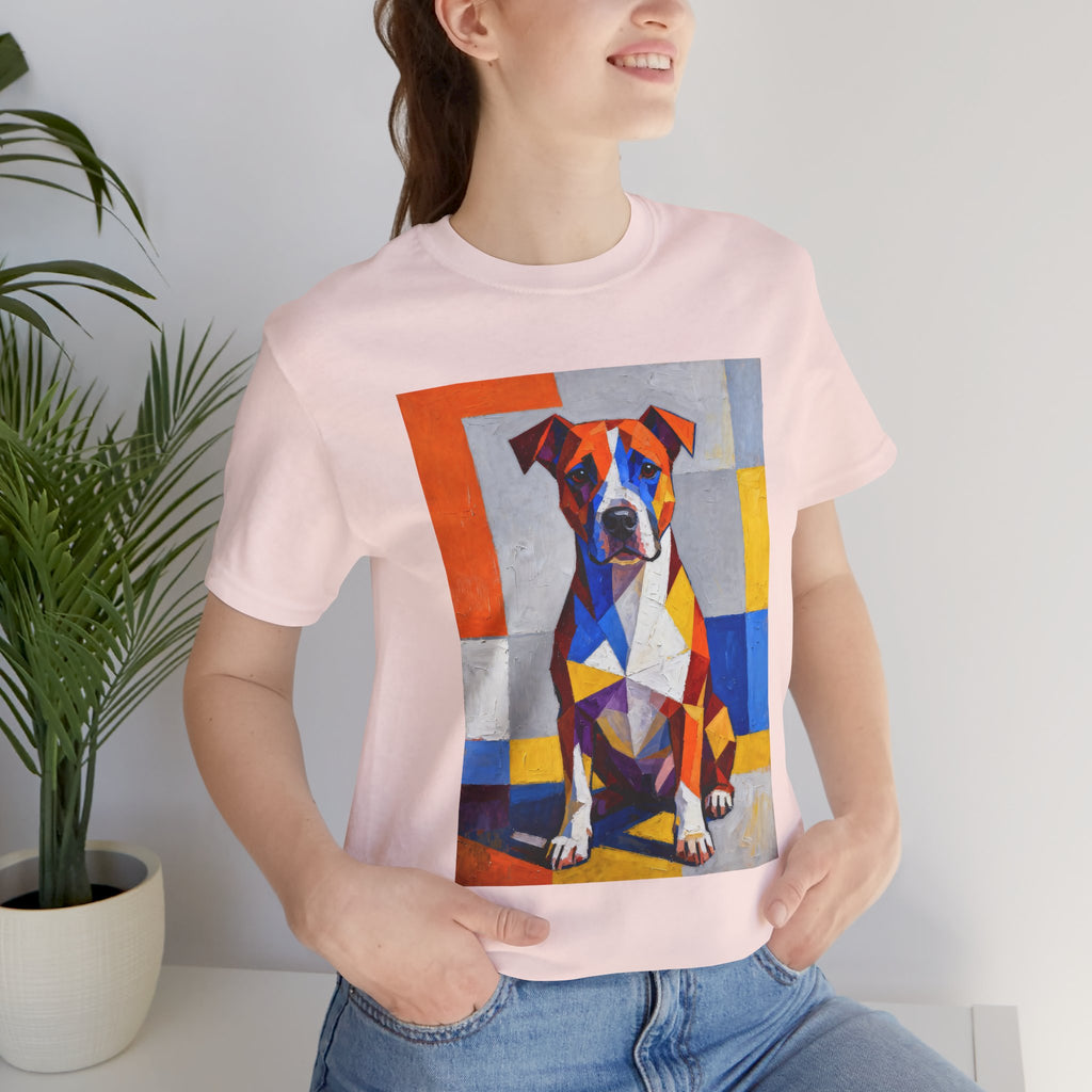 Staffordshire Bull Terrier T Shirt | Living Work of Art Collection | Cubist Style