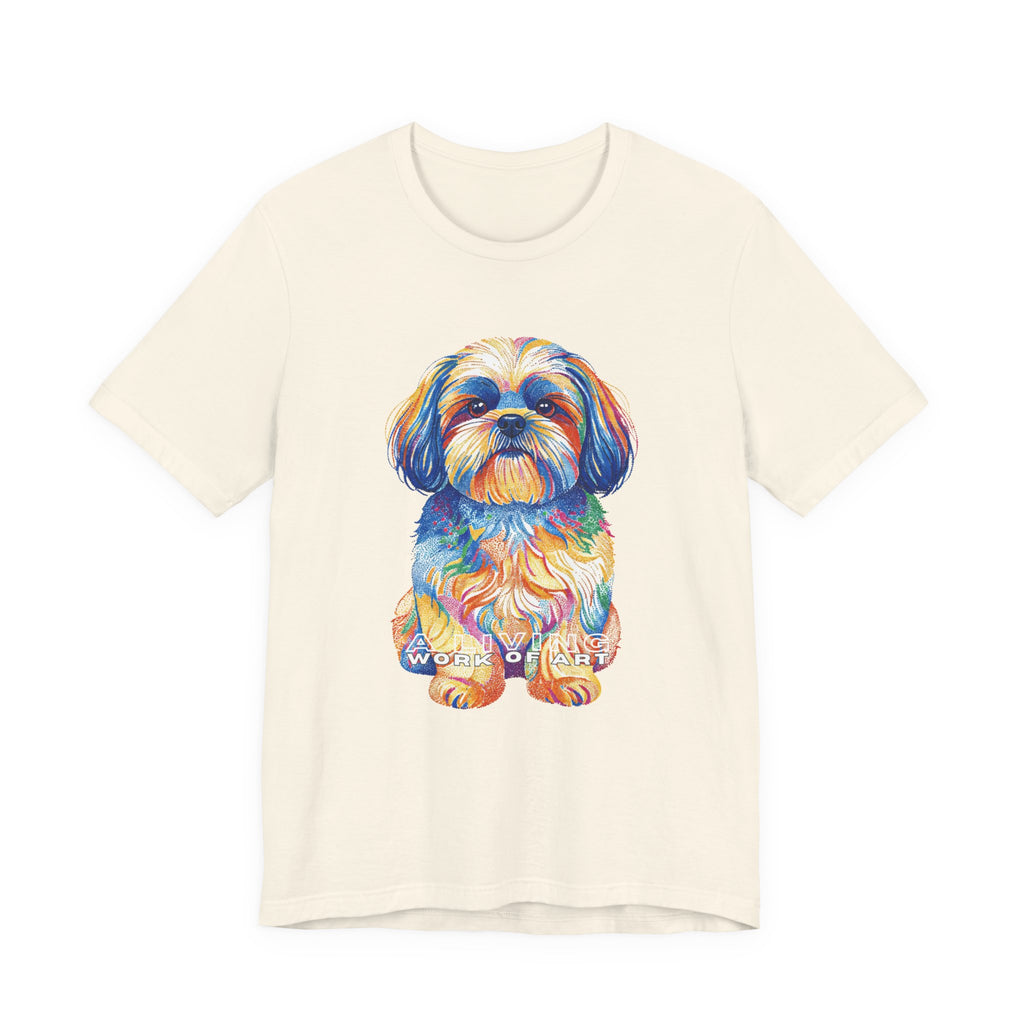 Shih Tzu T Shirt | Living Work of Art Collection | Pointillism Style