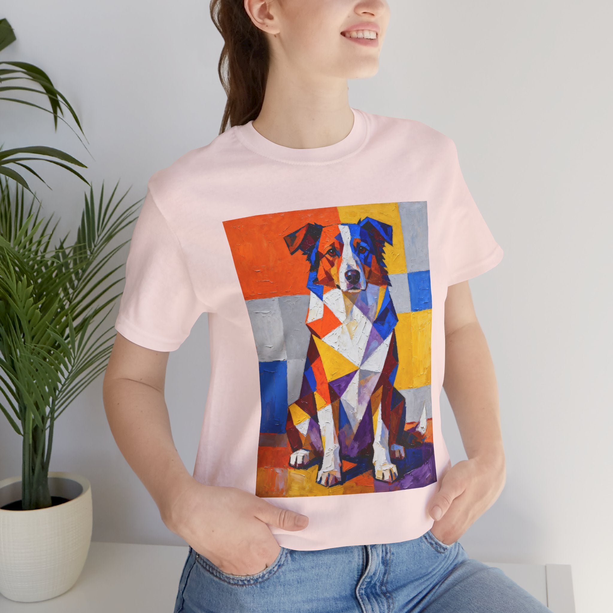 Australian Shepherd T Shirt | Living Work of Art Collection | Cubist Style