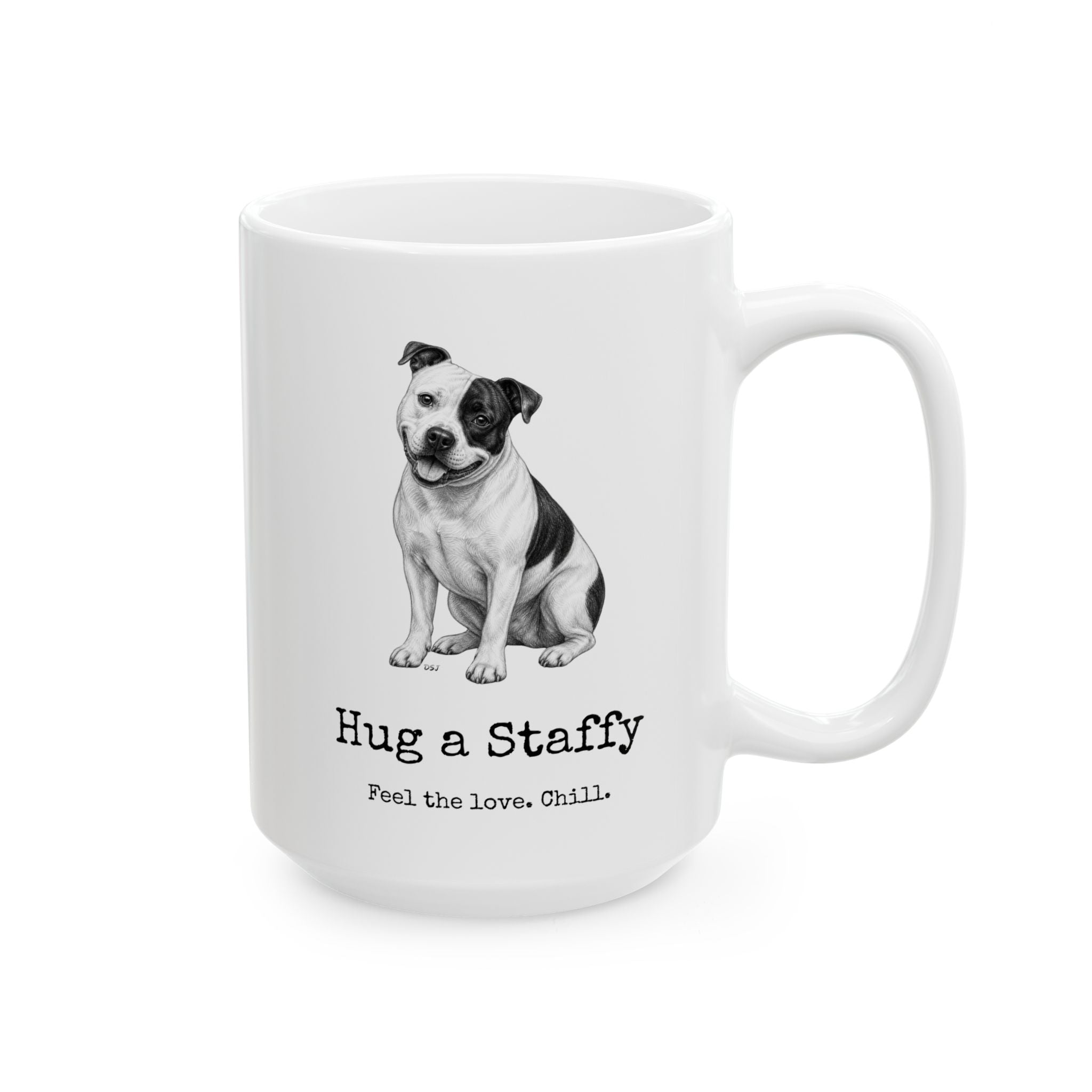 Staffordshire Bull Terrier Coffee Mug | Hug a Staffy