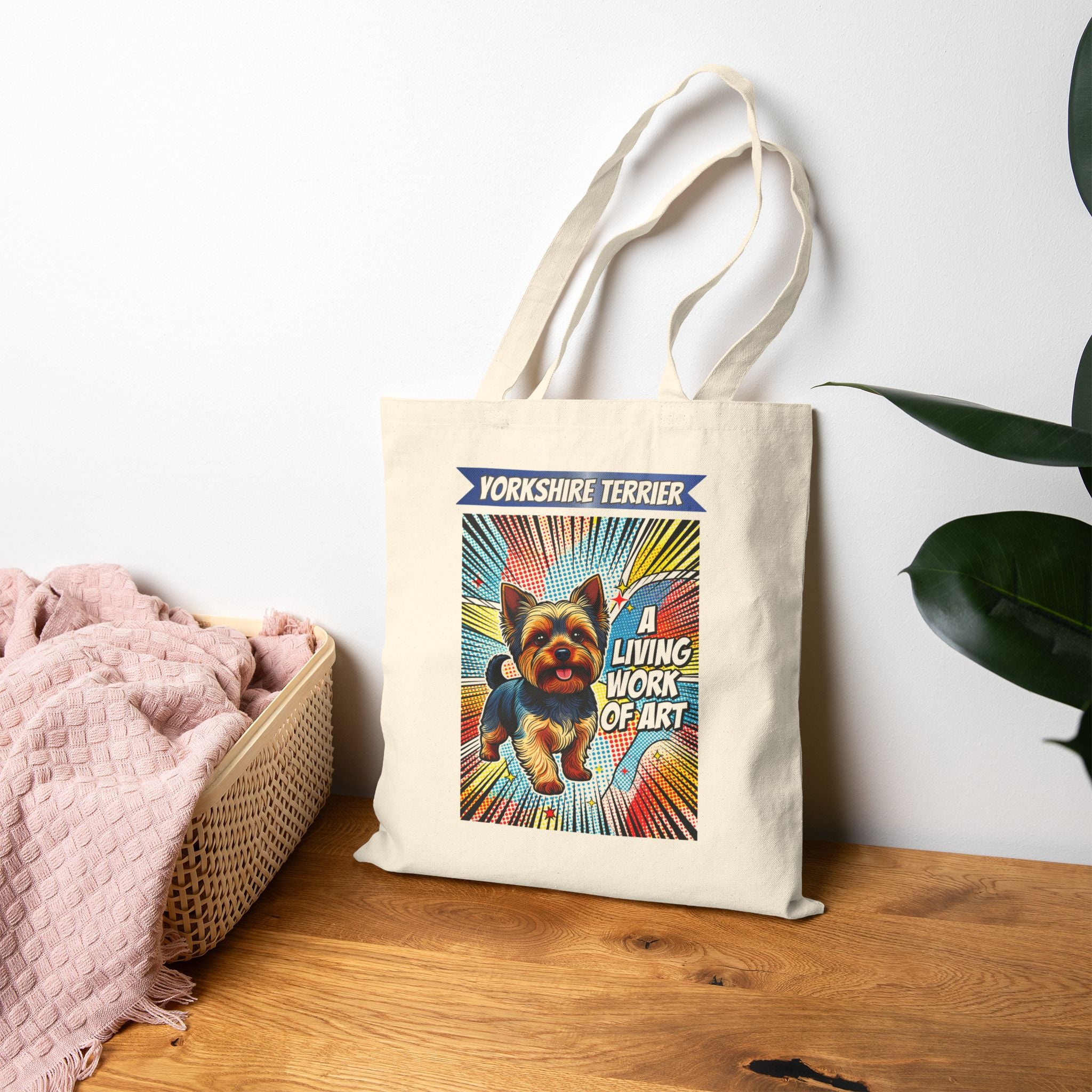 Yorkshire Terrier Tote Bag | Living Work of Art Collection | Pop Art