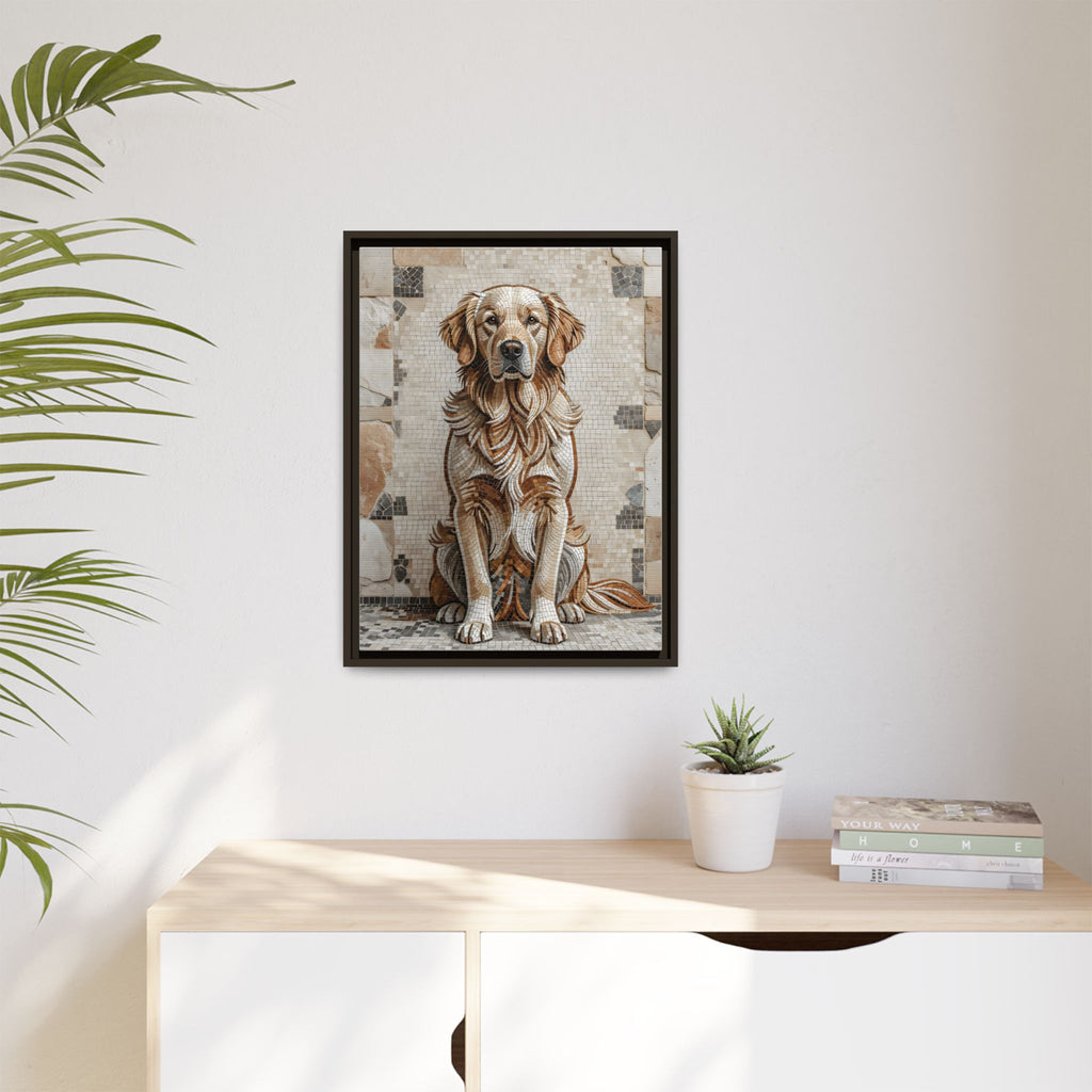 Golden Retriever Canvas Wall Art | Living Work of Art Collection | Mosaic Style Print