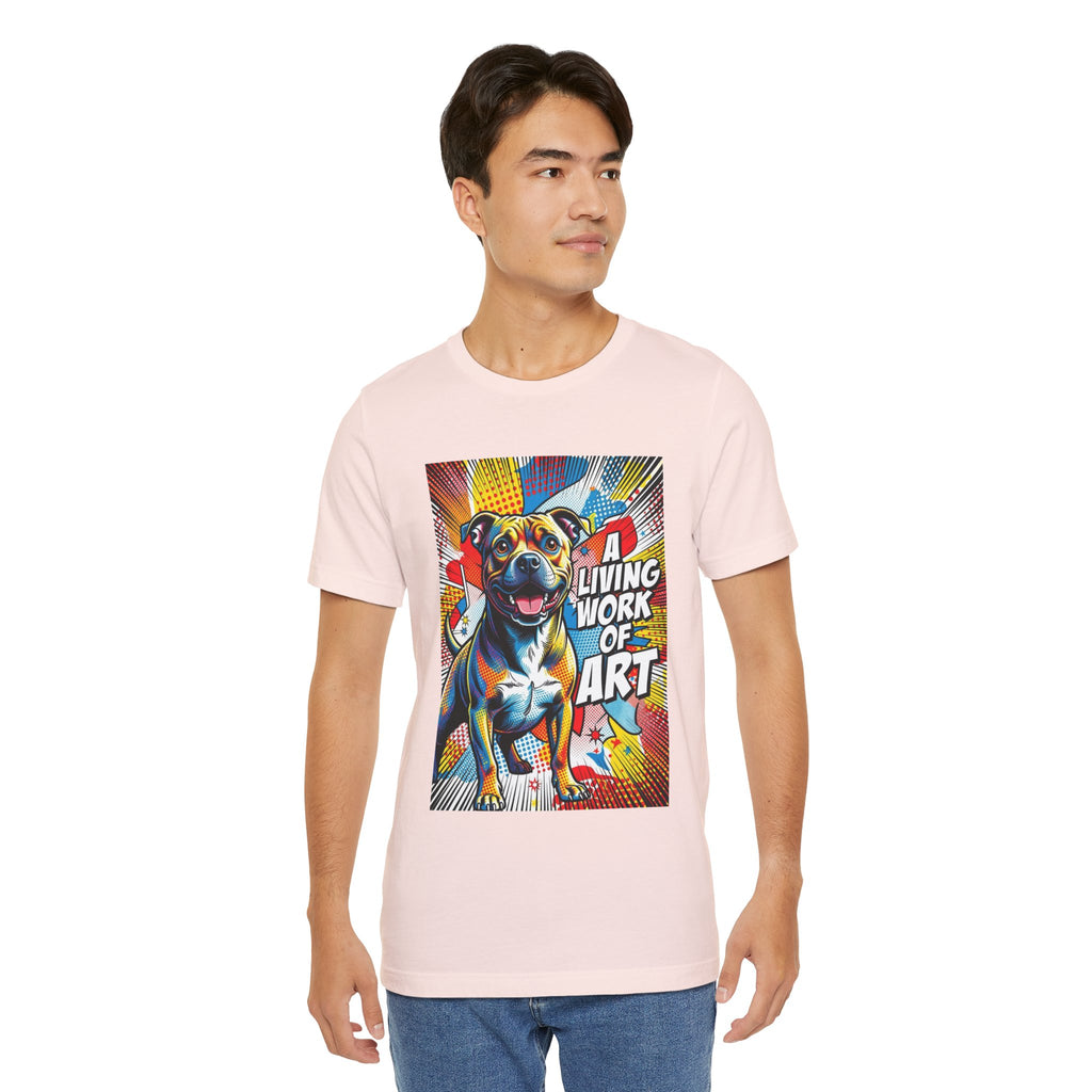Staffordshire Bull Terrier T Shirt | Living Work of Art Collection | Pop Art