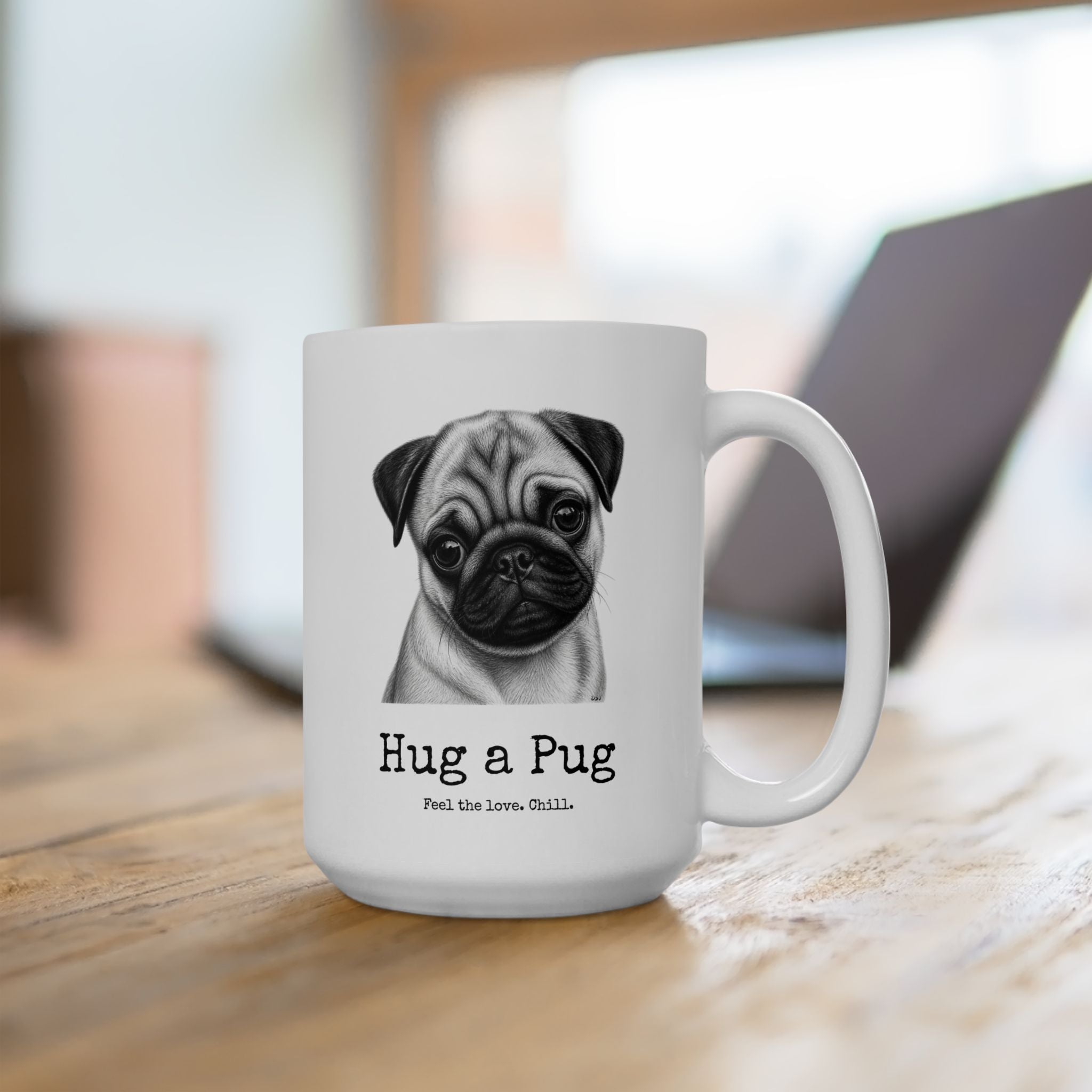 Pug Coffee Mug | Hug a Pug