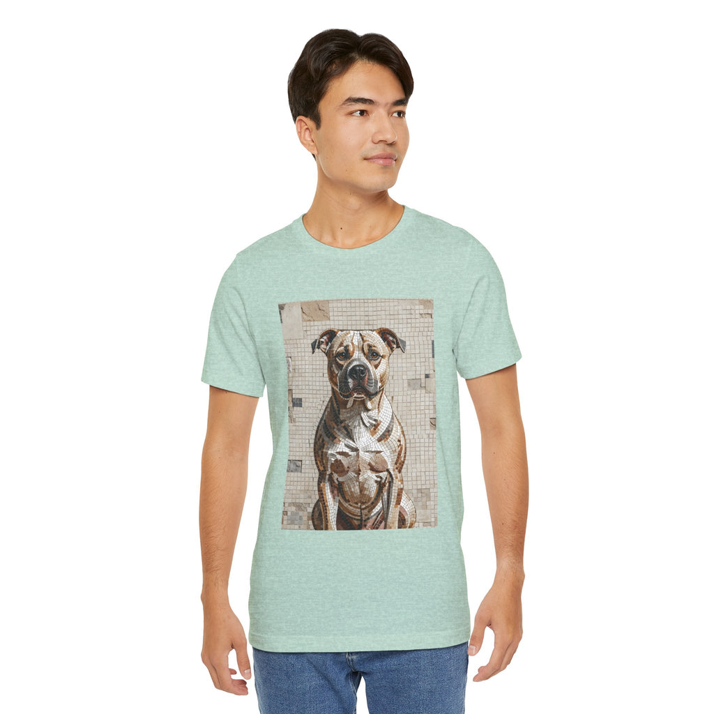 Staffordshire Bull Terrier T Shirt | Living Work of Art Collection | Mosaic Style