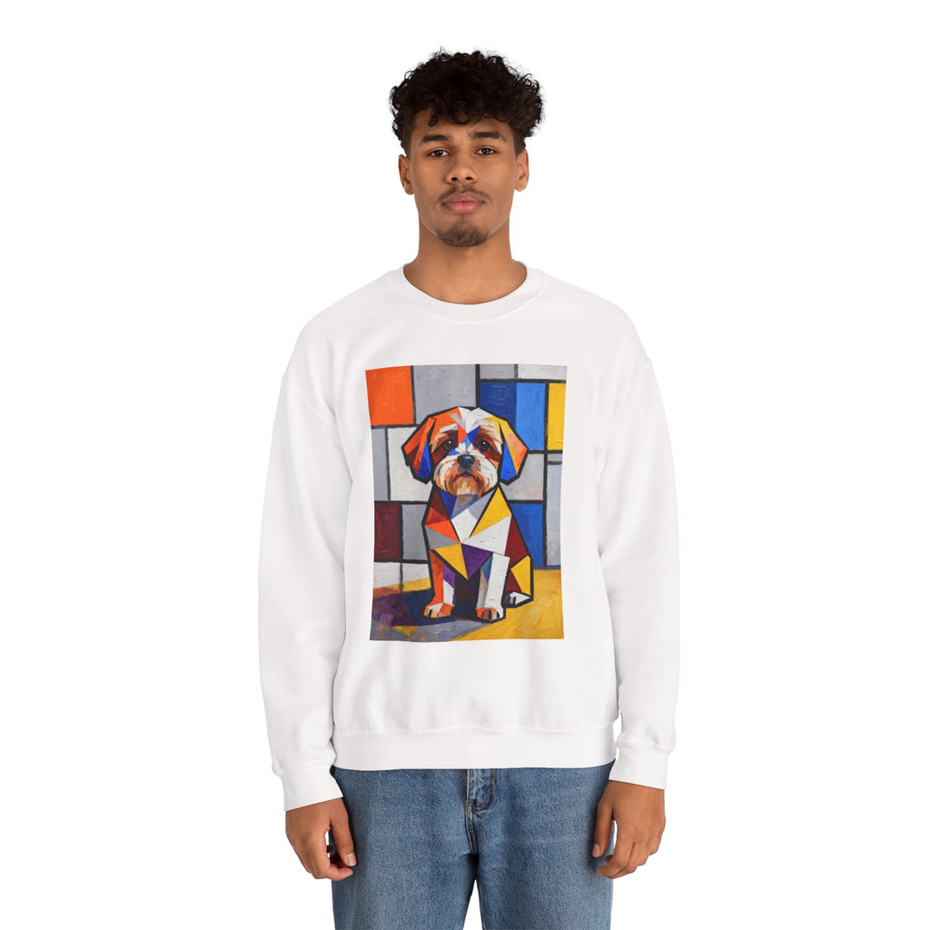 Shih-Poo Sweatshirt | Living Work of Art Collection | Cubist Style