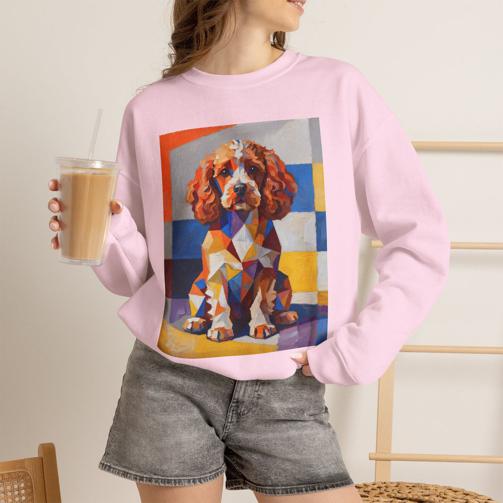 Cavapoo Sweatshirt | Living Work of Art Collection | Cubist Style