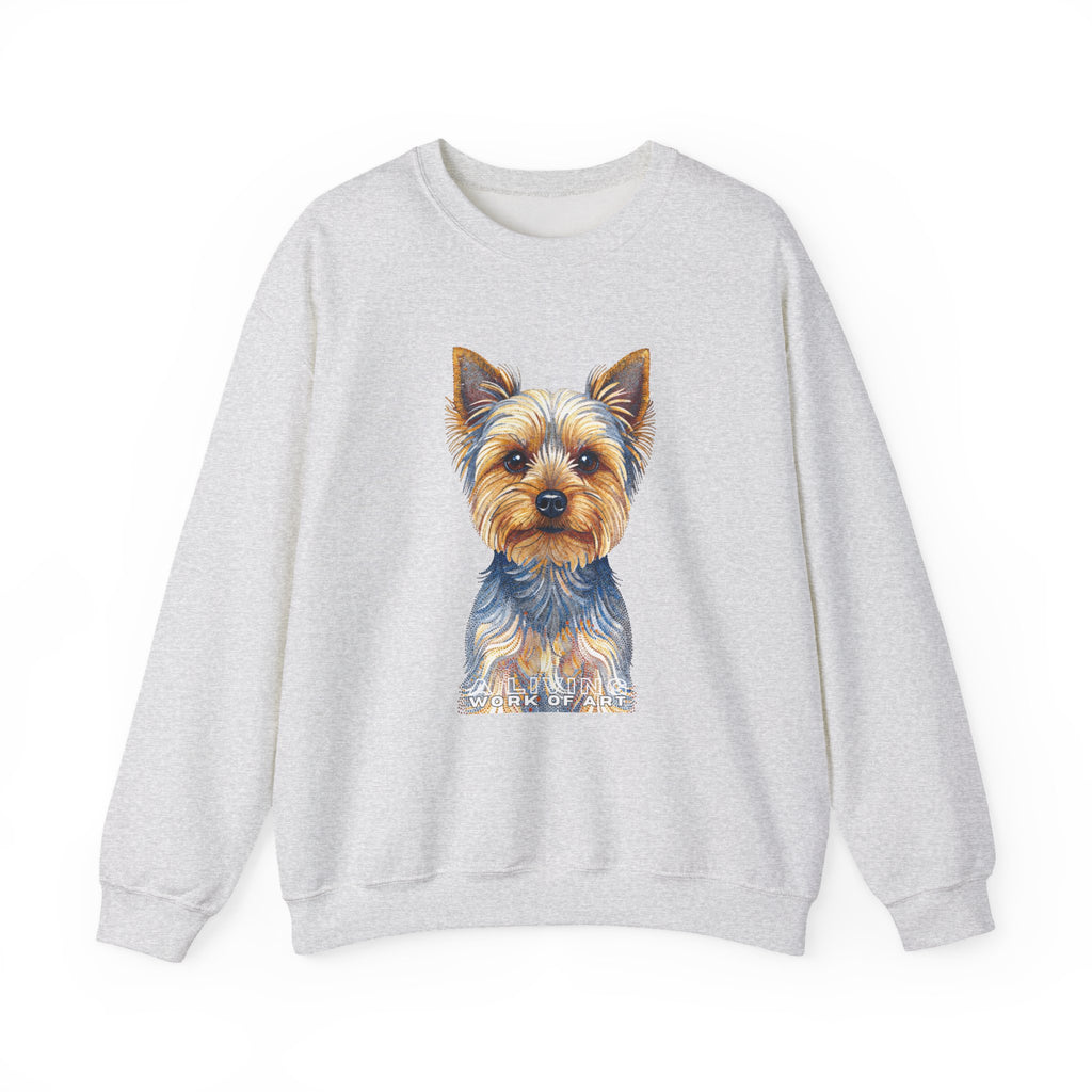 Yorkshire Terrier Sweatshirt | Living Work of Art Collection | Pointillism Style