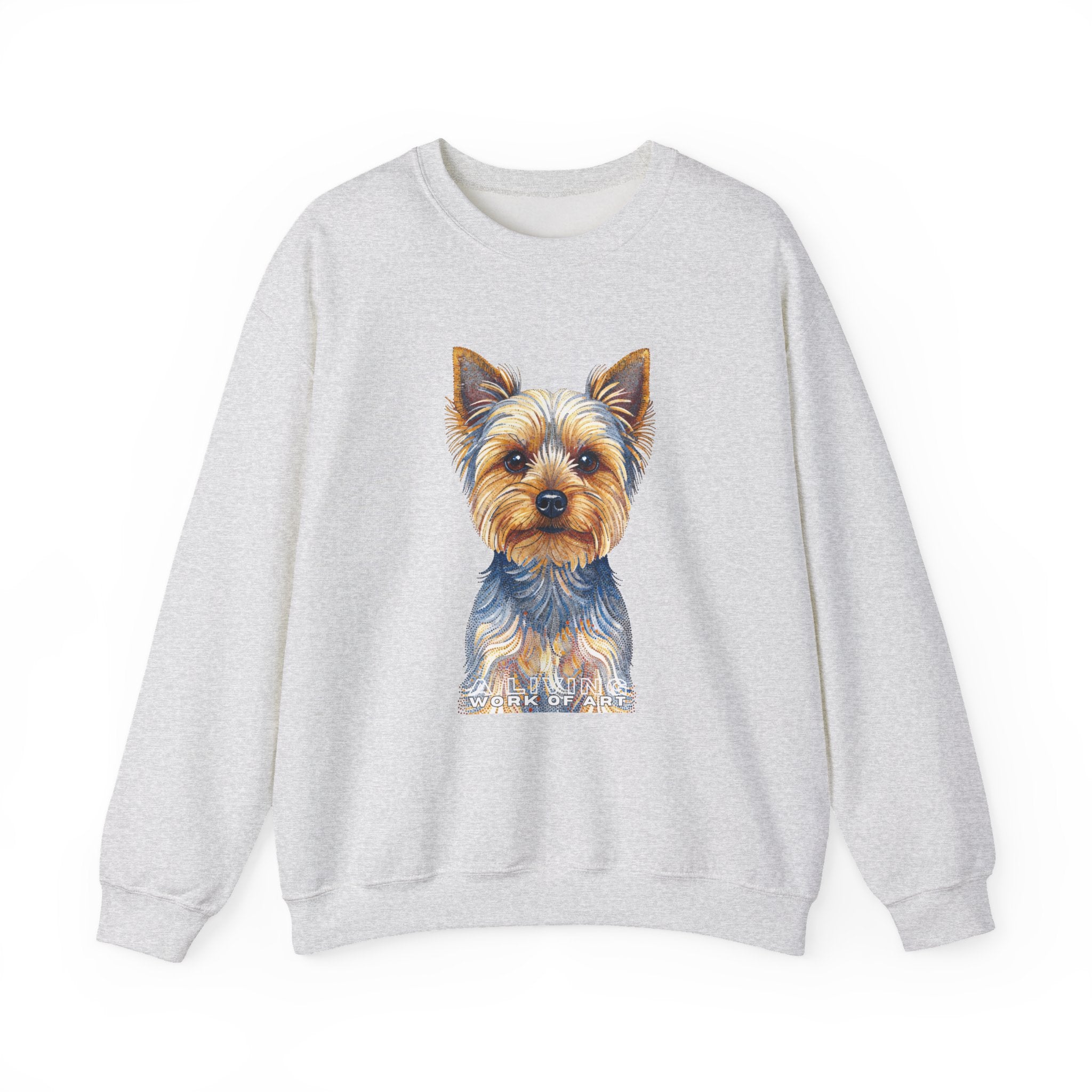 Yorkshire Terrier Sweatshirt | Living Work of Art Collection | Pointillism Style