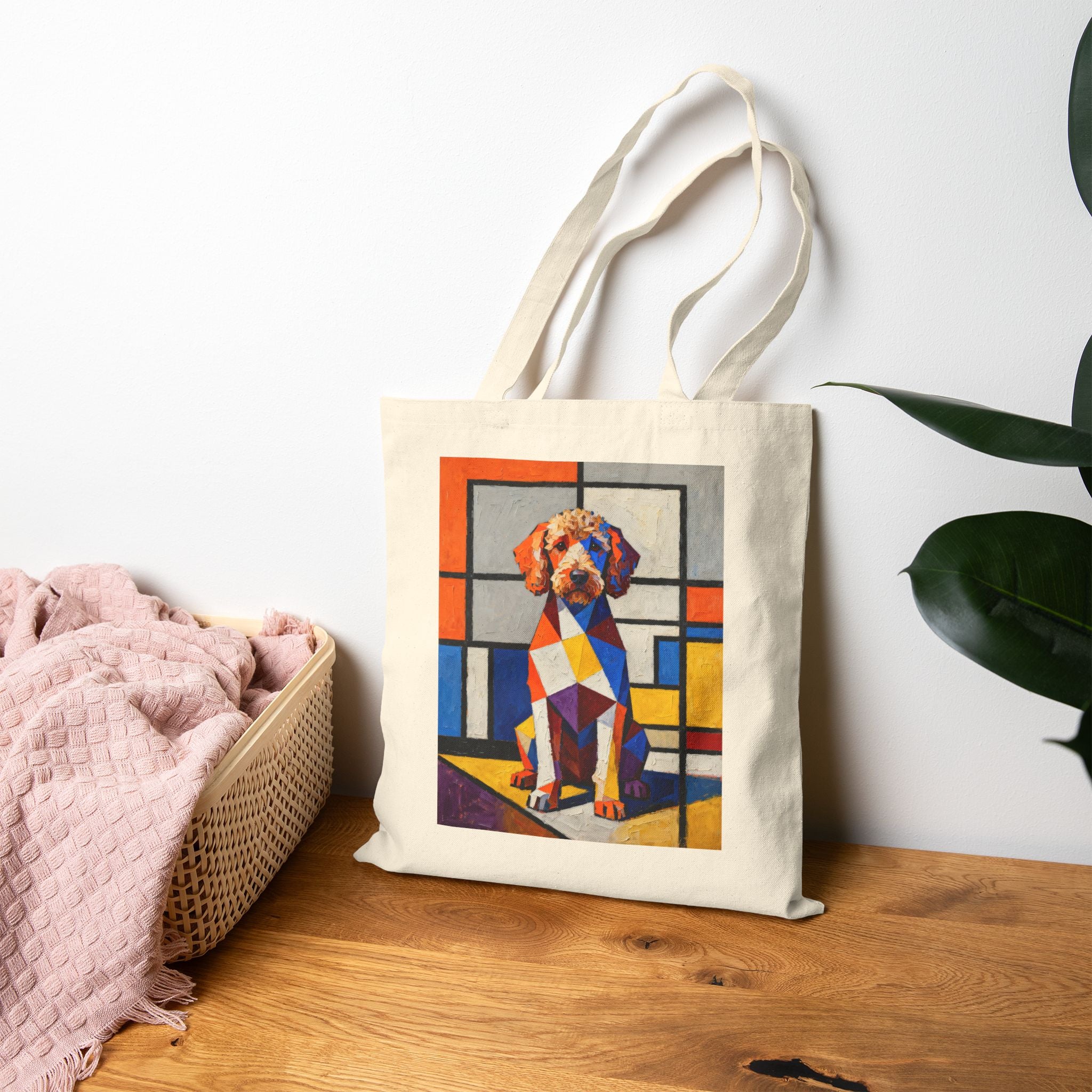 Labradoodle Tote Bag | Living Work of Art Collection | Cubist Style