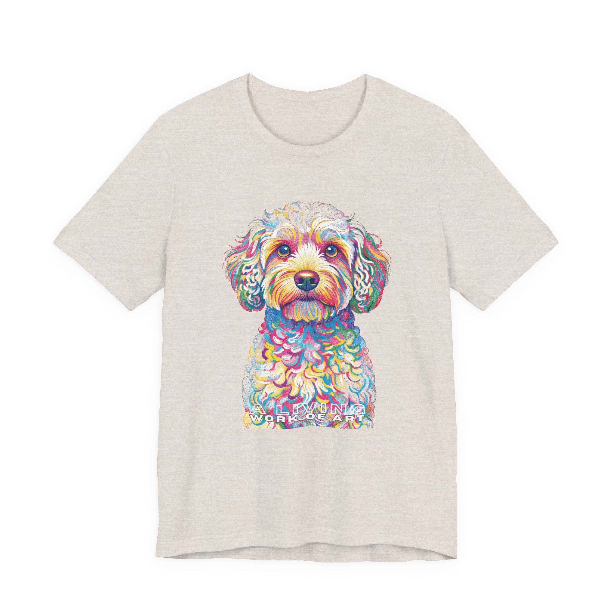 Cavapoo T Shirt | Living Work of Art Collection | Pointillism Style