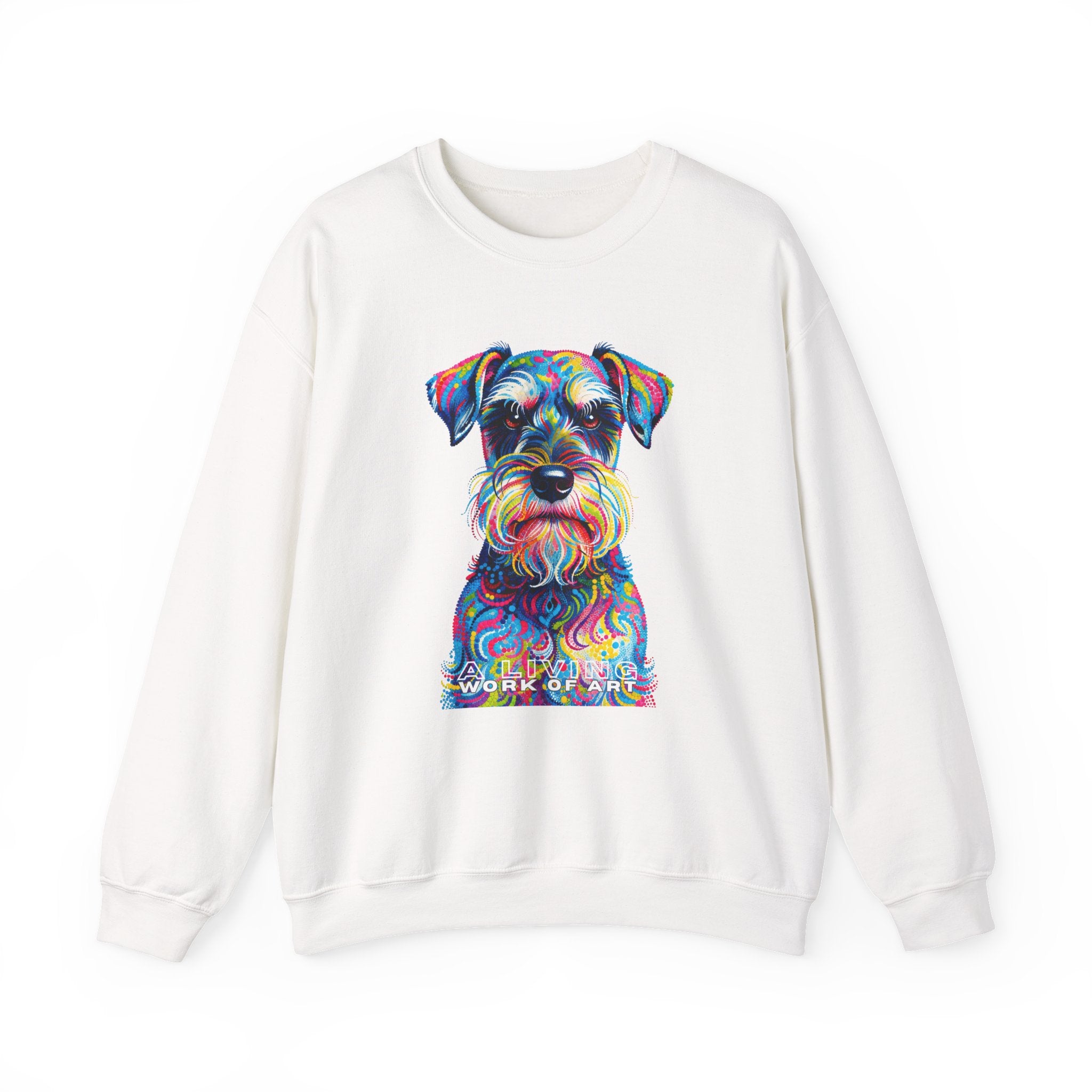 Schnauzer Sweatshirt | Living Work of Art Collection | Pointillism Style