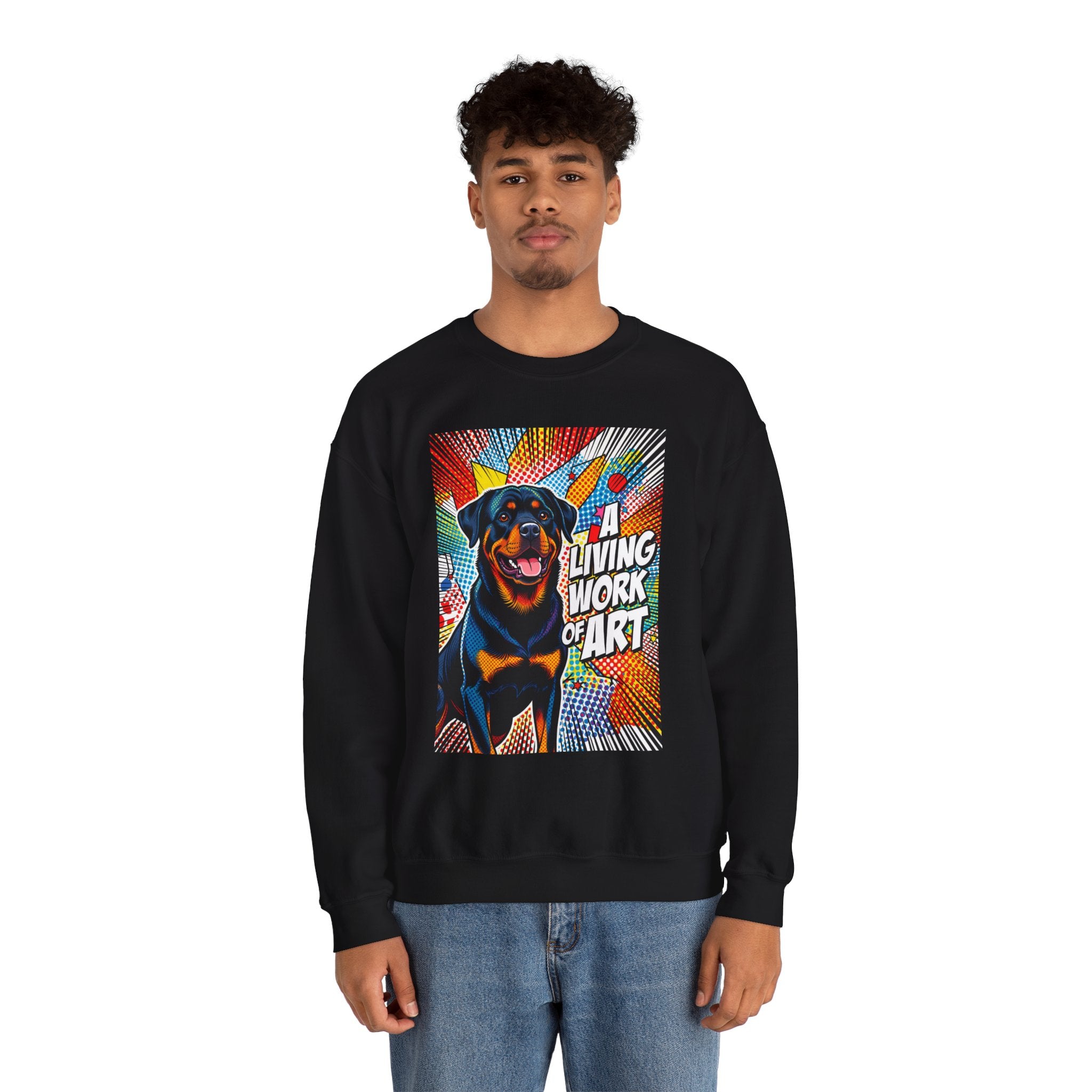 Rottweiler Sweatshirt I Living Work of Art Collection | Pop Art