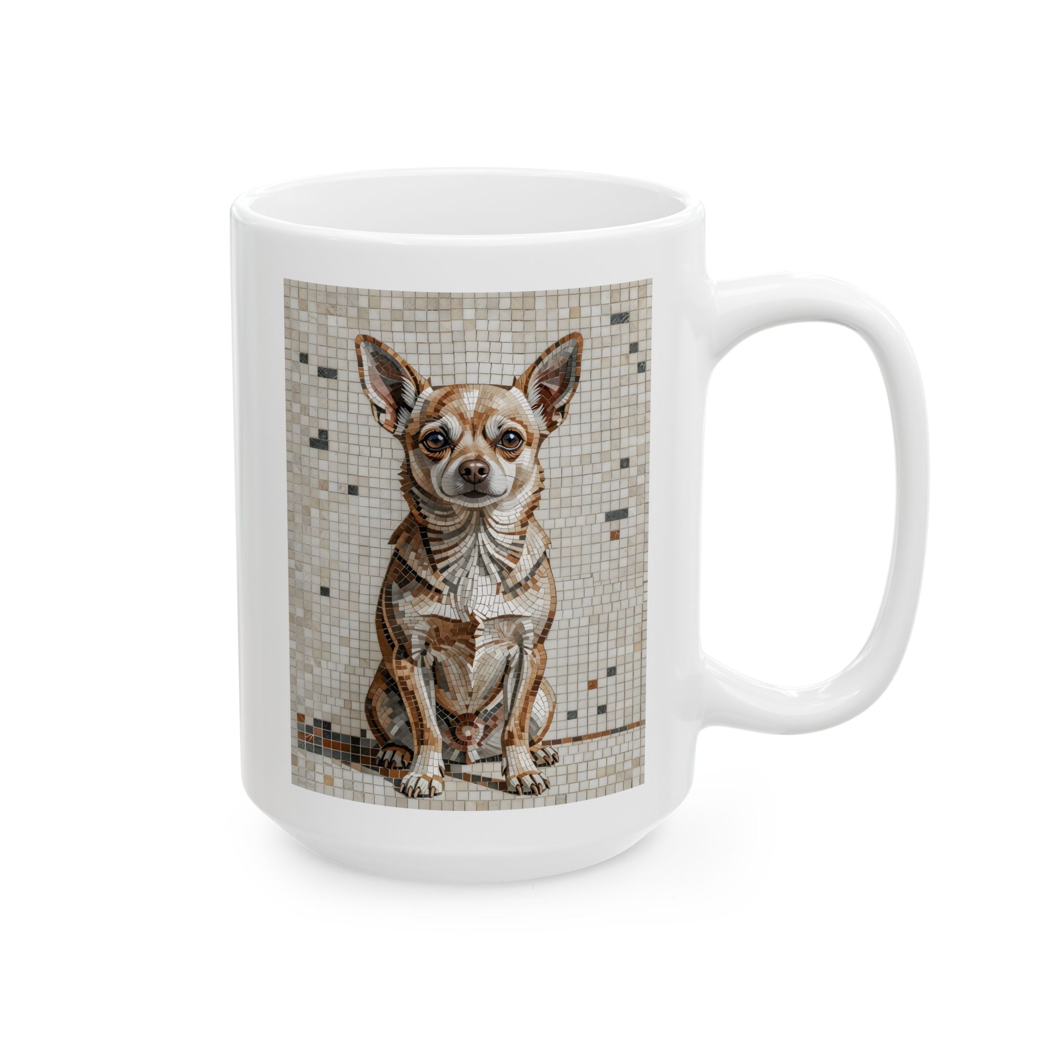 Chihuahua Coffee Mug | Living Work of Art Collection | Mosaic Style
