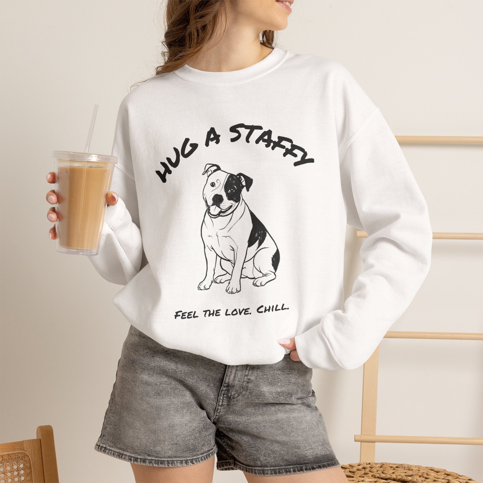 Staffordshire Bull Terrier Sweatshirt | Hug A Staffy