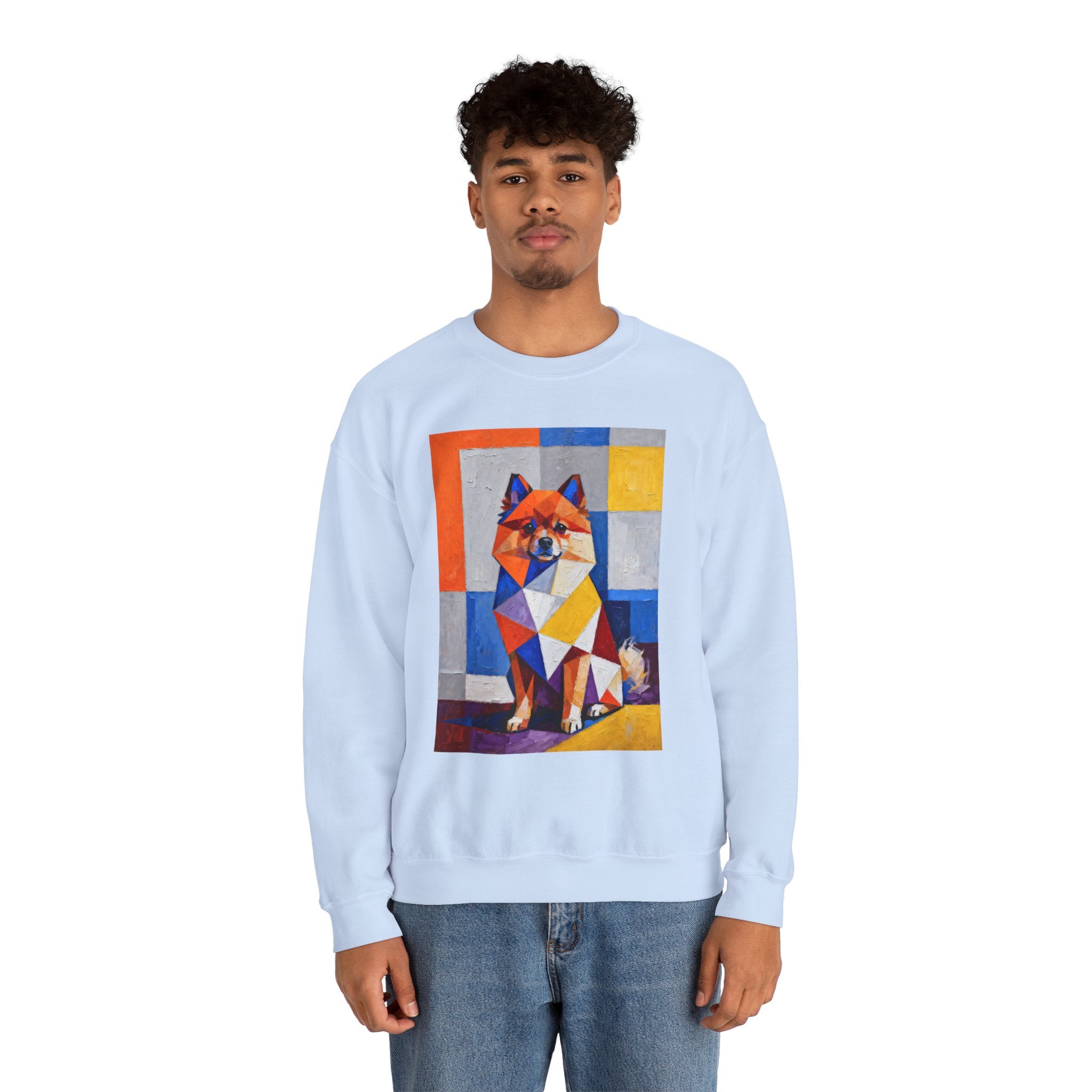 Pomeranian Sweatshirt | Living Work of Art Collection | Cubist Style