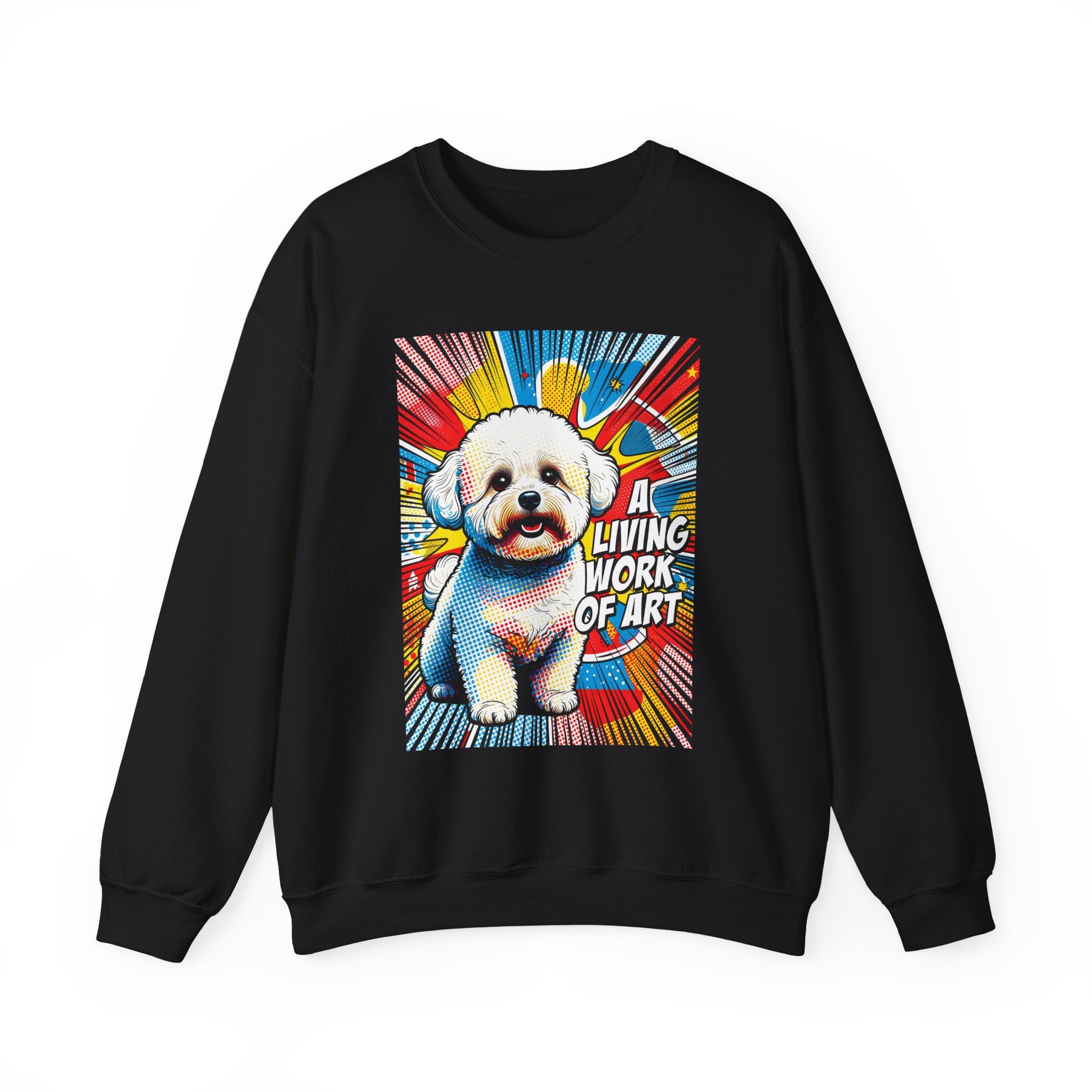 Bichon Frise Sweatshirt | Living Work of Art Collection | Pop Art