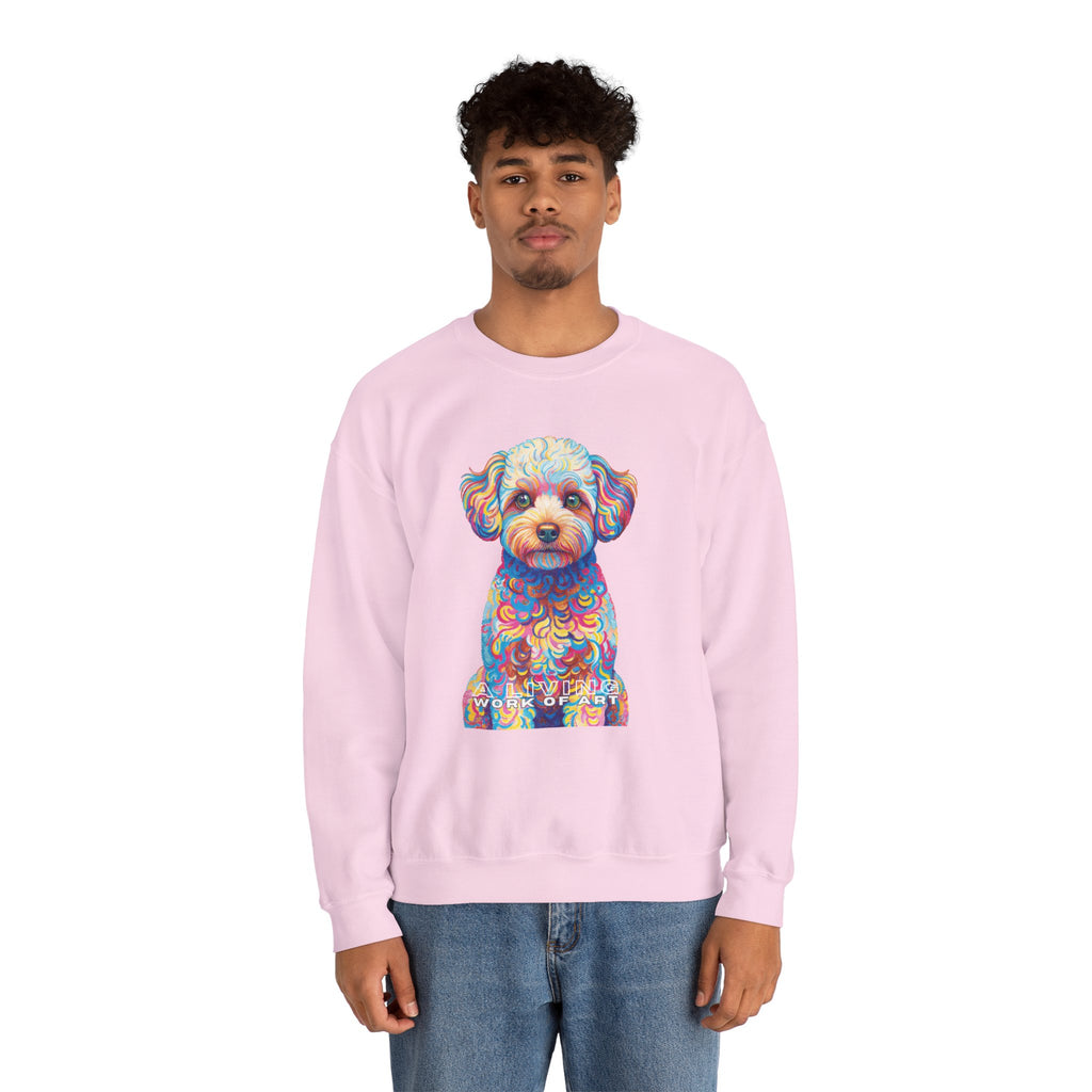 Maltipoo Sweatshirt | Living Work of Art Collection | Pointillism Style