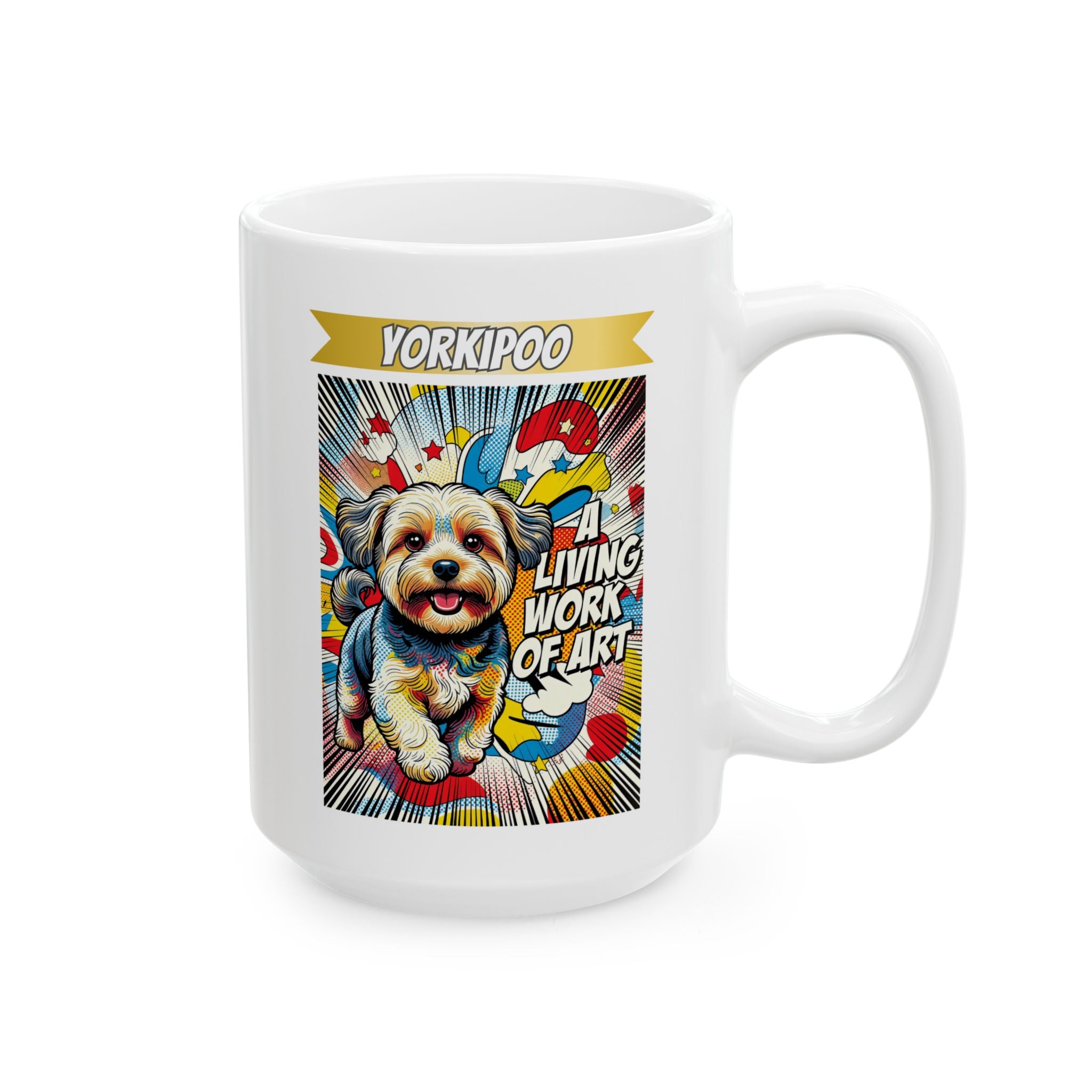 Yorkipoo Coffee Mug | Living Work of Art Collection | Pop Art