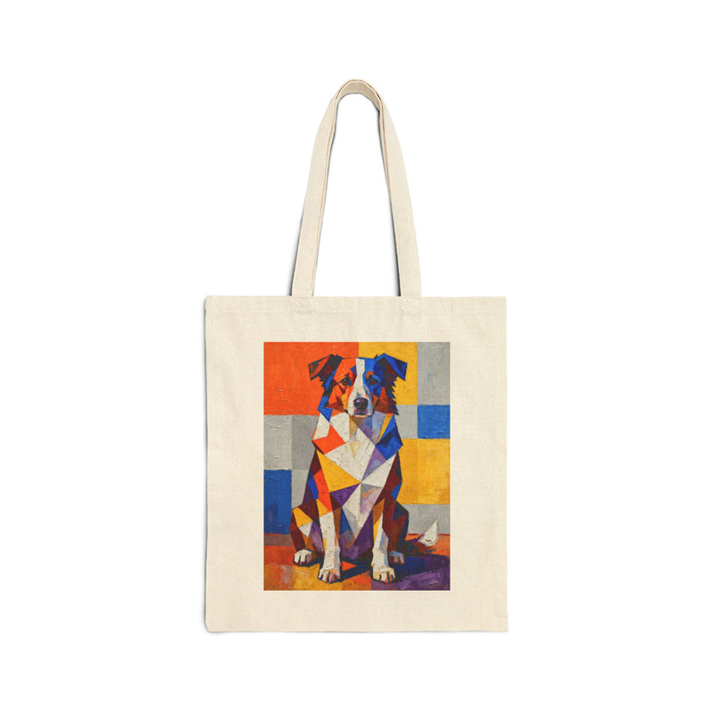 Australian Shepherd Tote Bag | Living Work of Art Collection | Cubist Style