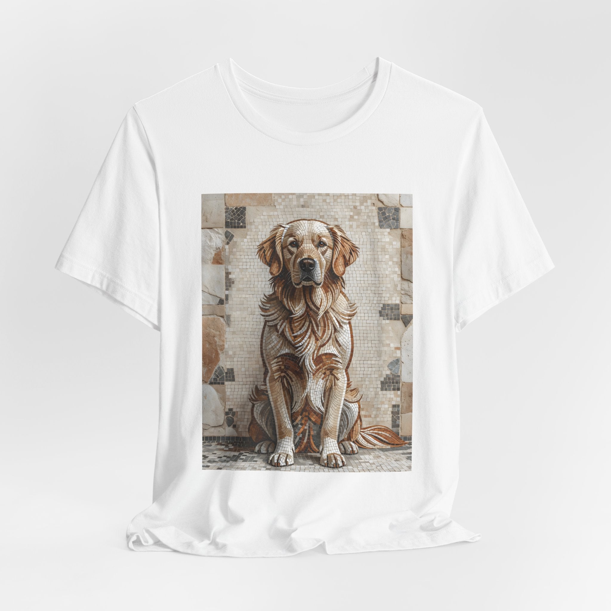 Golden Retriever T Shirt | Living Work of Art Collection | Mosaic Style