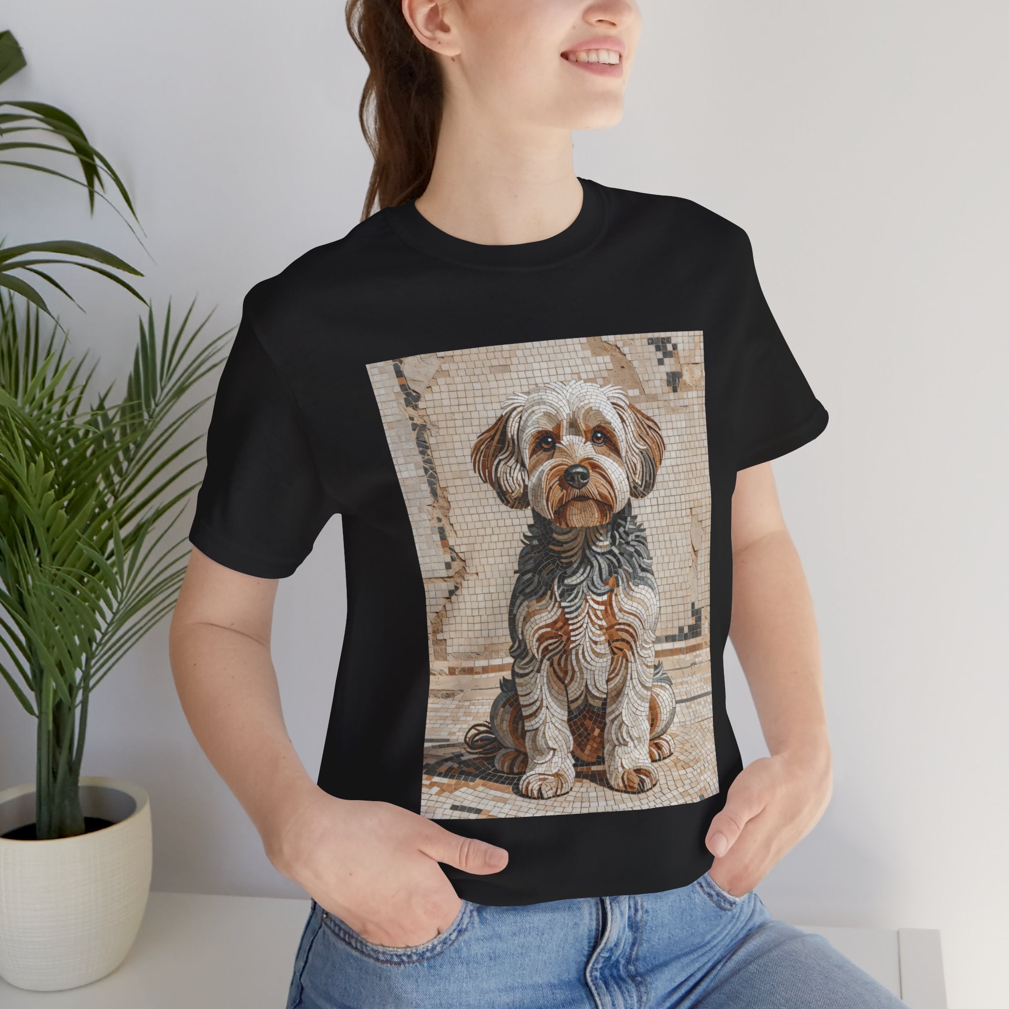 Yorkipoo T Shirt | Living Work of Art Collection | Mosaic Style