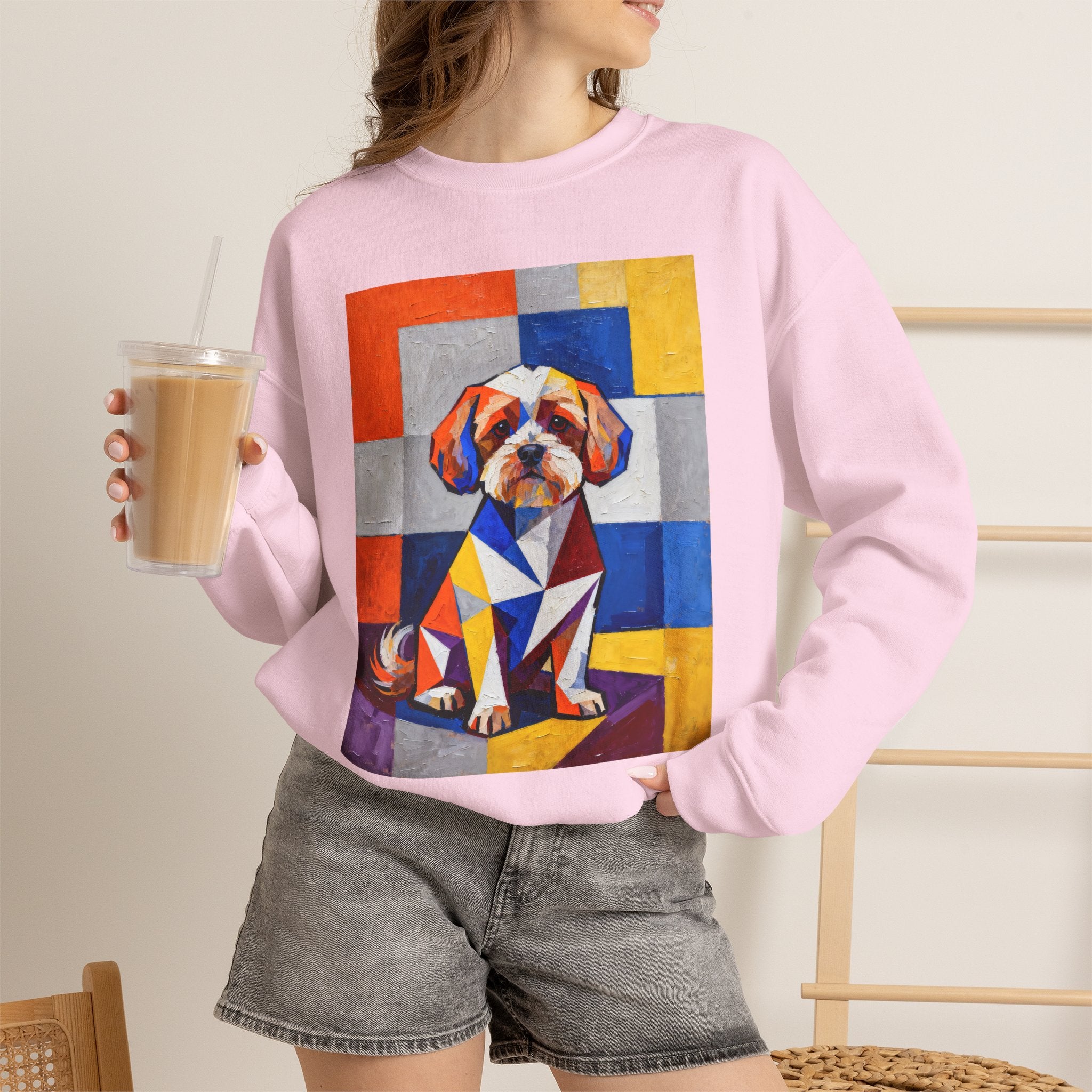 Maltipoo Sweatshirt | Living Work of Art Collection | Cubist Style